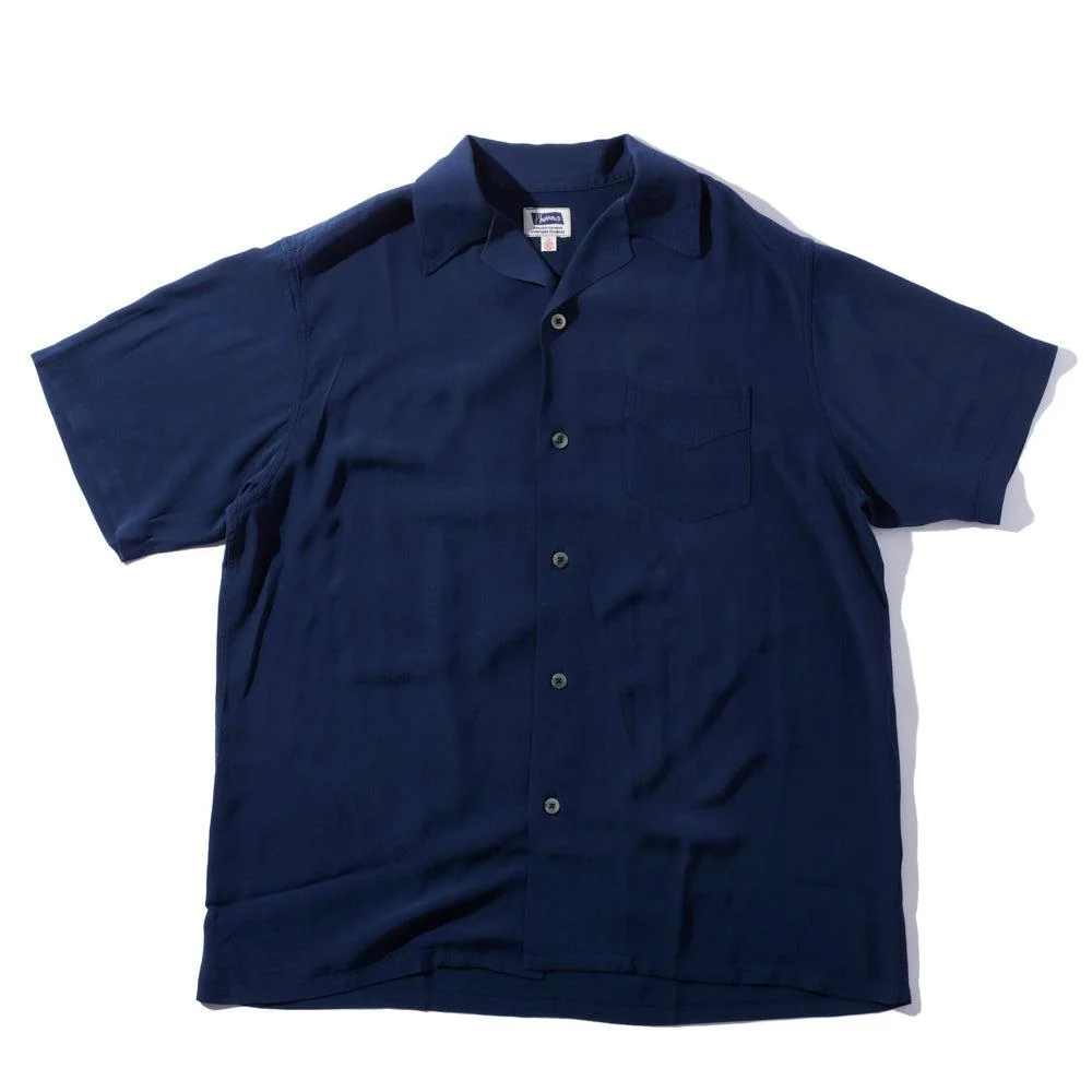 Pherrow's Open Collar Shirt Navy