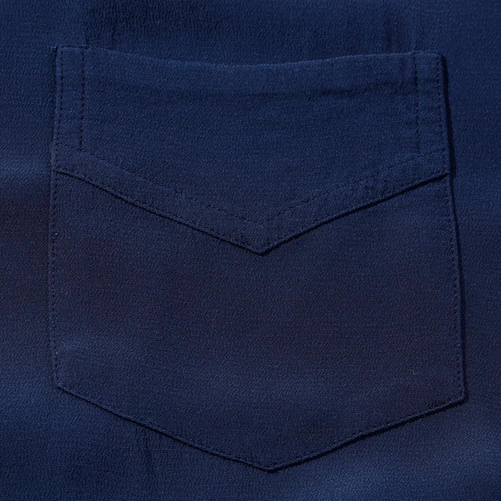 Pherrow's Open Collar Shirt Navy - Image 4