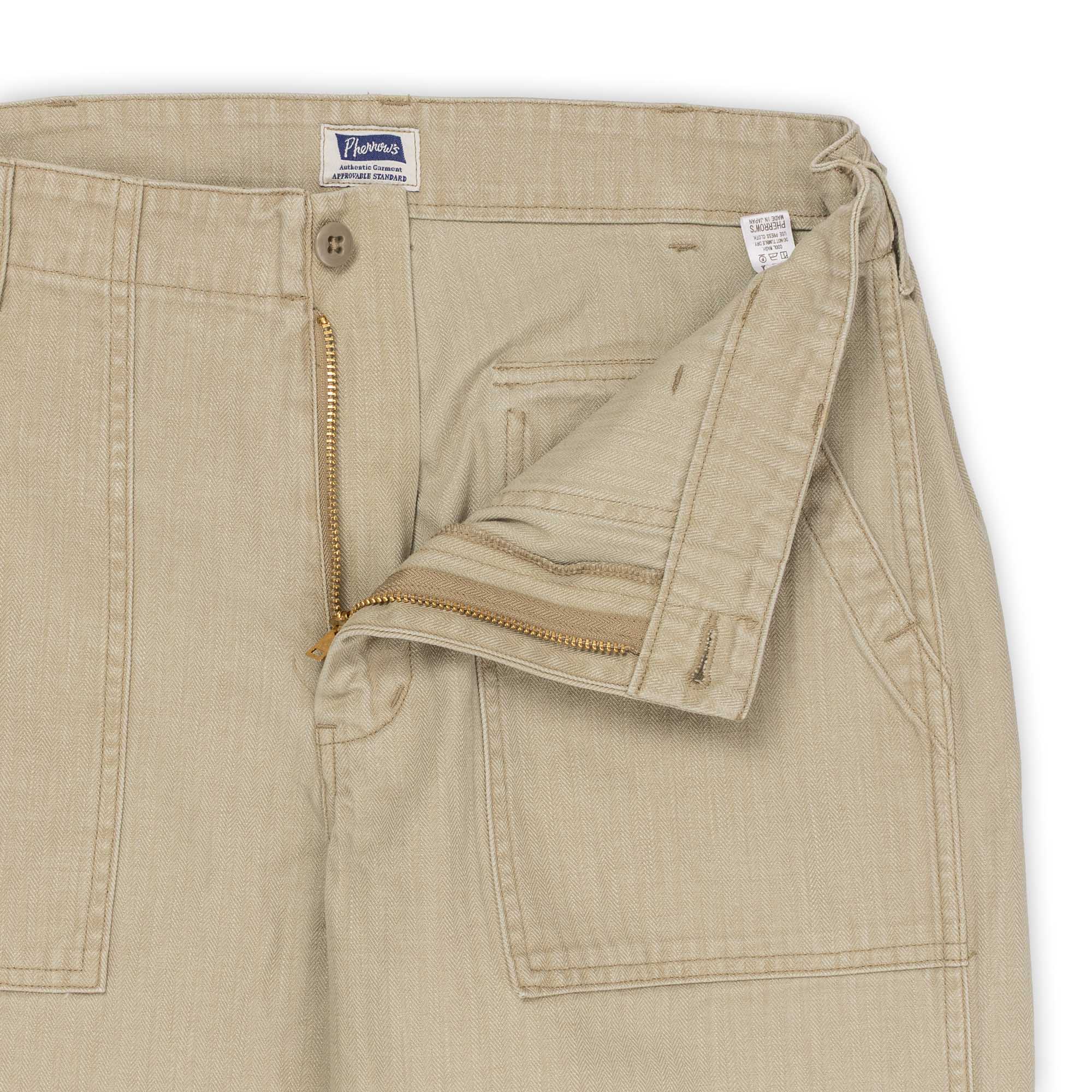 Pherrow's PUP-H HBT Fatigue Pants Beige - Image 4