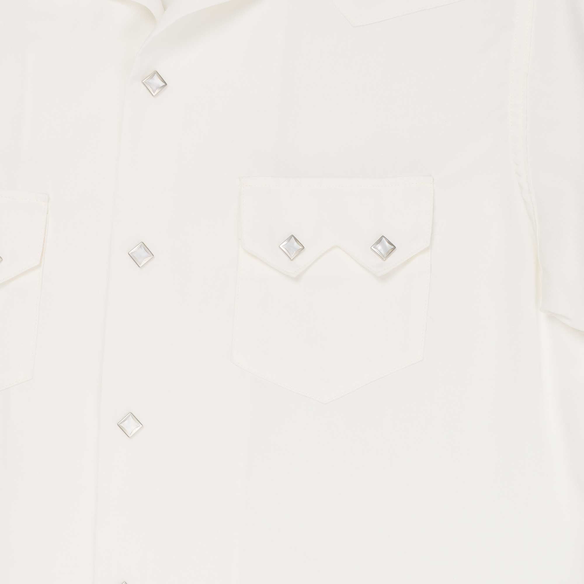Pherrow's Rayon Western Shirt S/S White - Image 4