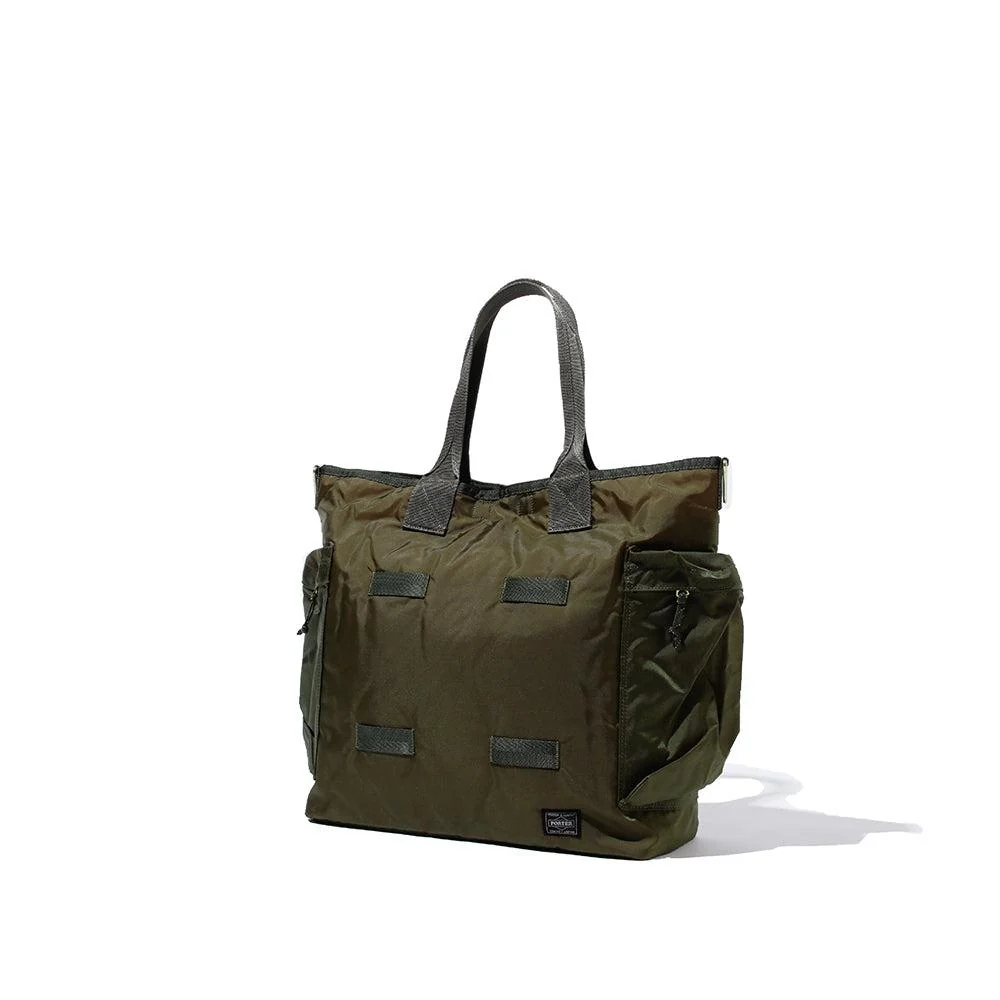 Porter Yoshida & Co Force 2Way Tote Bag Olive Drab - Image 2