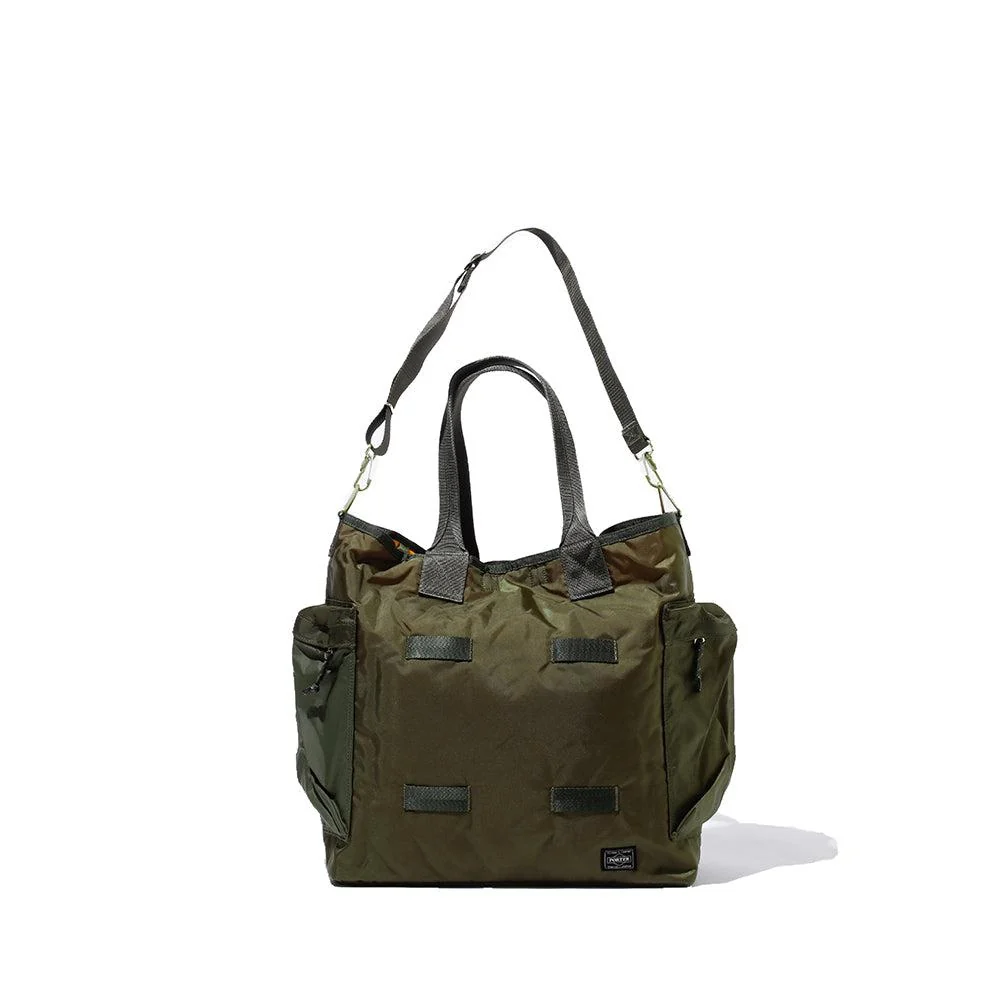 Porter Yoshida & Co Force 2Way Tote Bag Olive Drab - Image 3