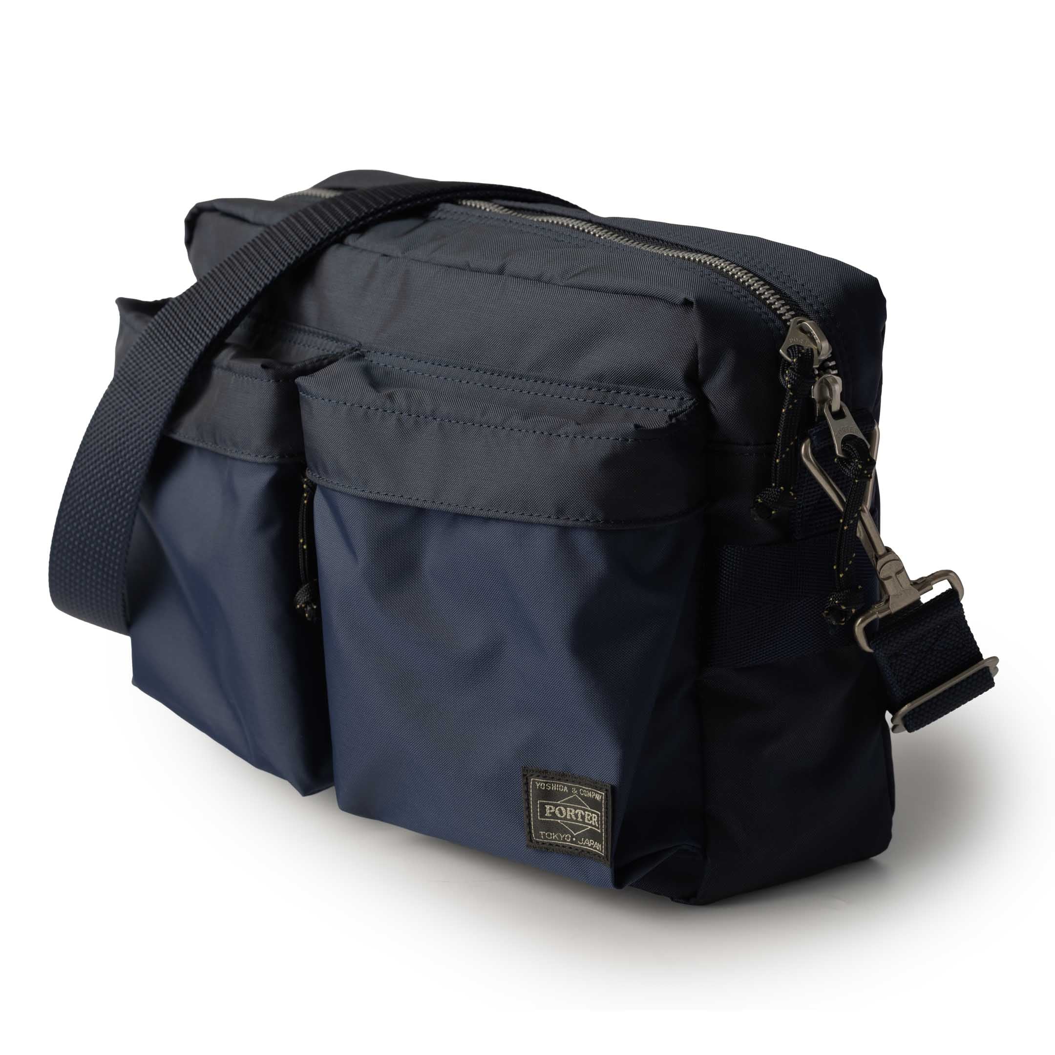 Porter Yoshida & Co Force Shoulder Bag (S) Navy - Image 3