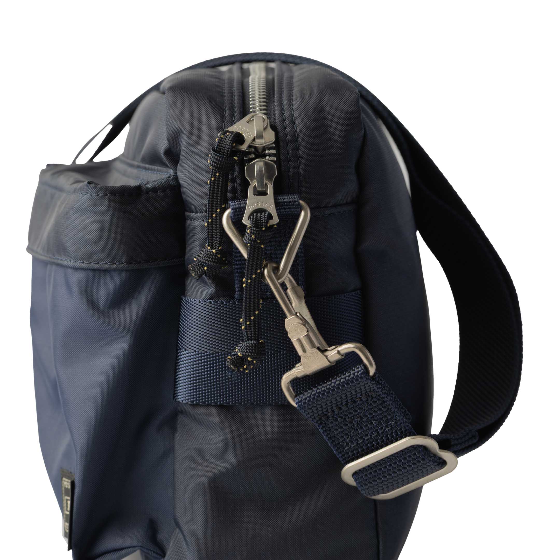 Porter Yoshida & Co Force Shoulder Bag (S) Navy - Image 4