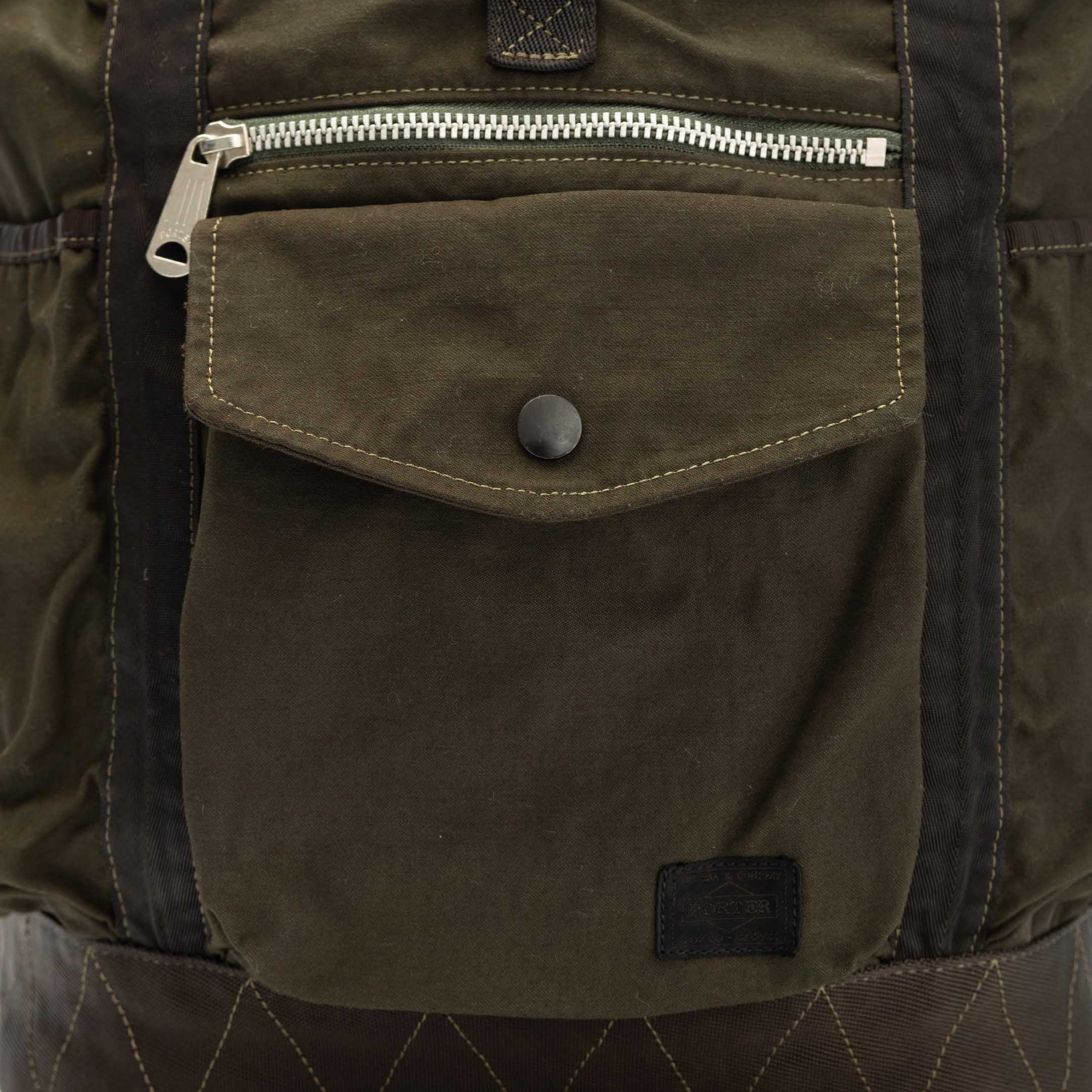 Porter Yoshida Crag Rucksack Khaki - Image 5
