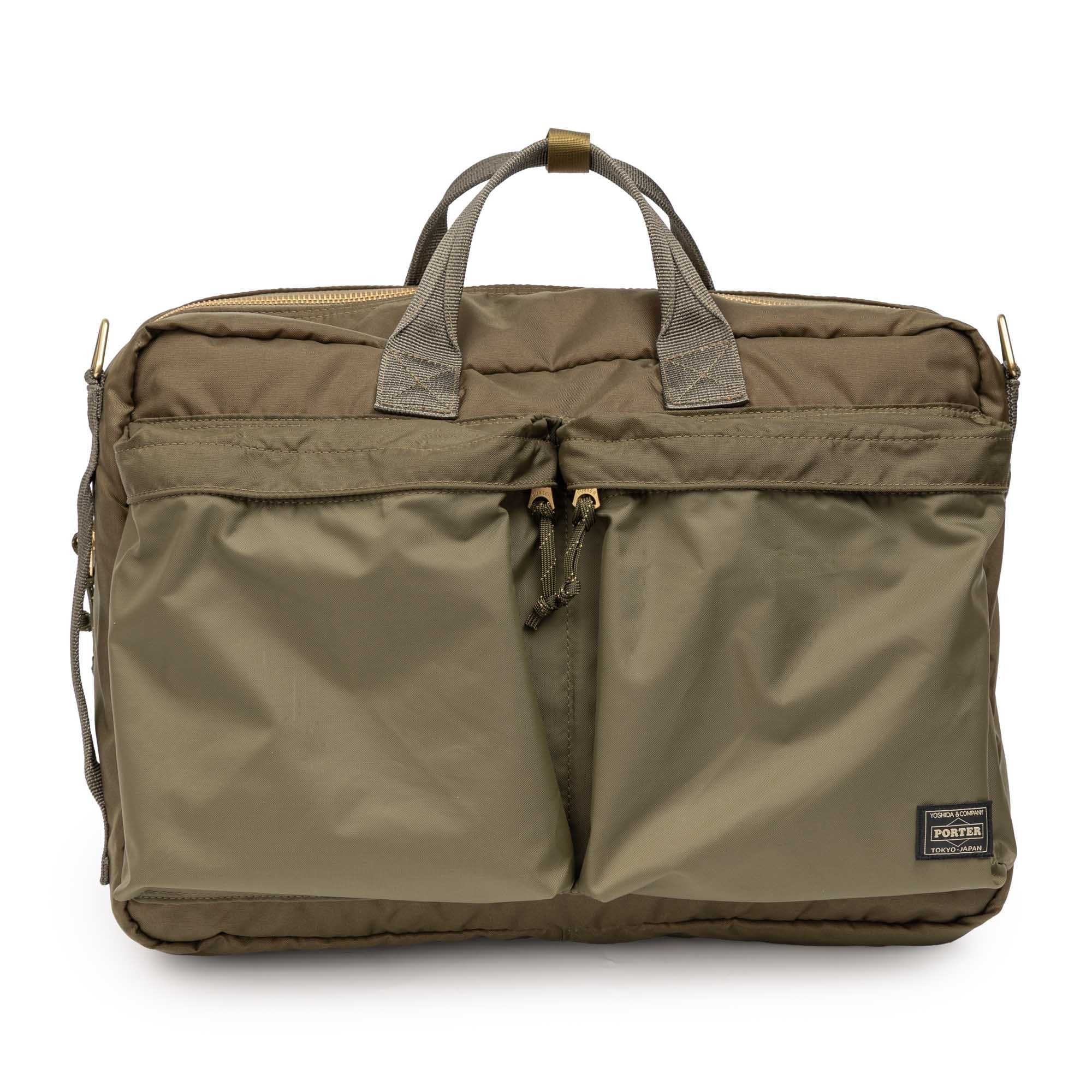 Porter Yoshida Force 3Way Briefcase Olive Drab