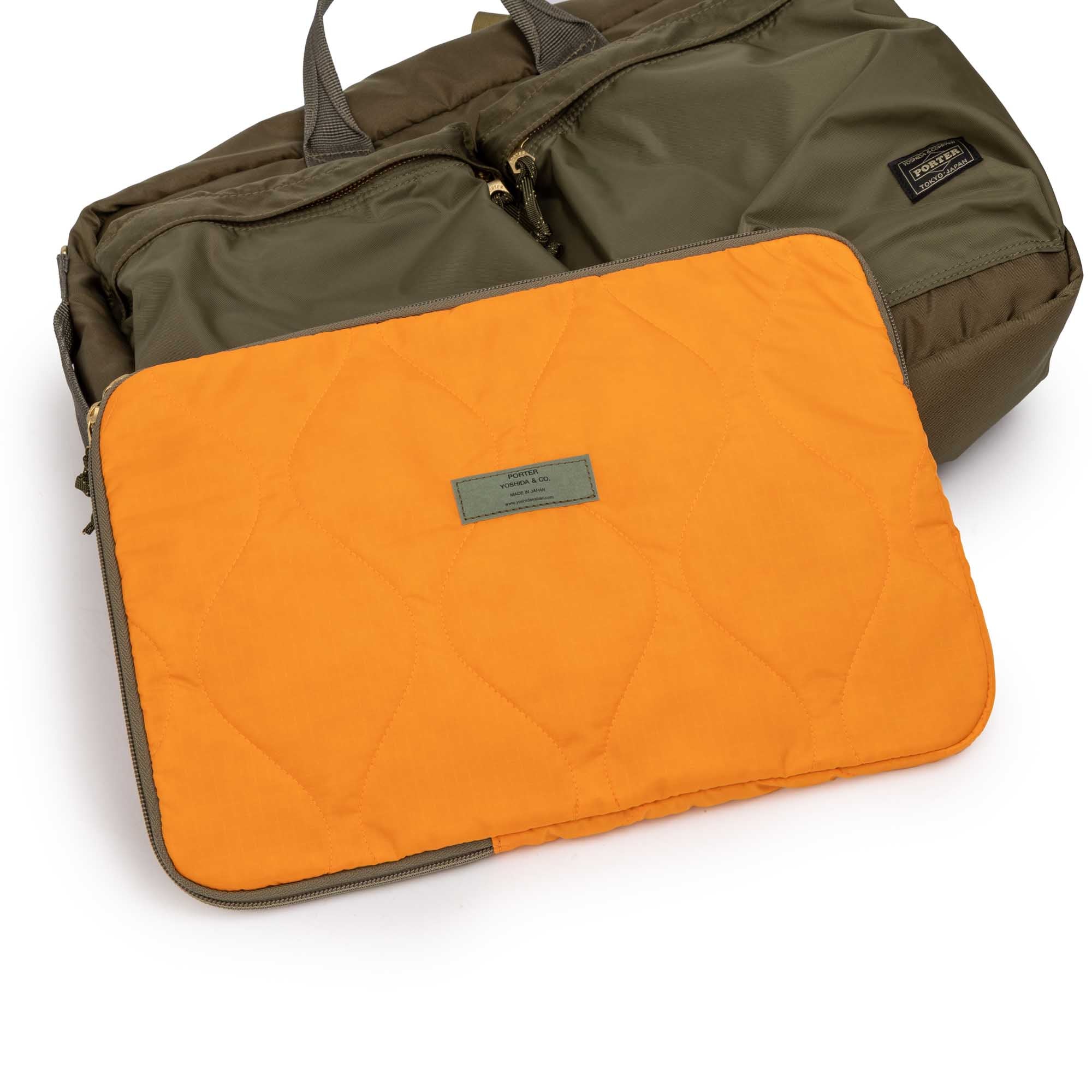 Porter Yoshida Force 3Way Briefcase Olive Drab - Image 12
