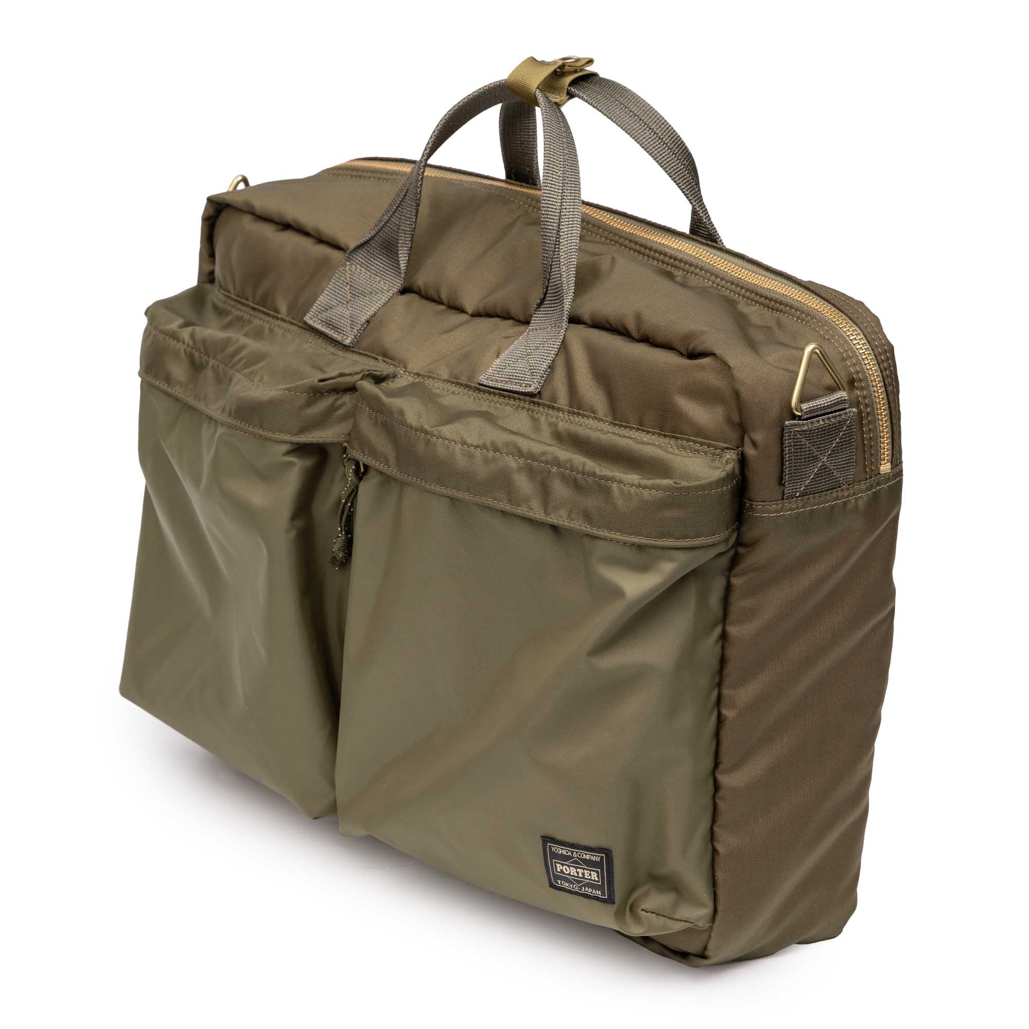 Porter Yoshida Force 3Way Briefcase Olive Drab - Image 2
