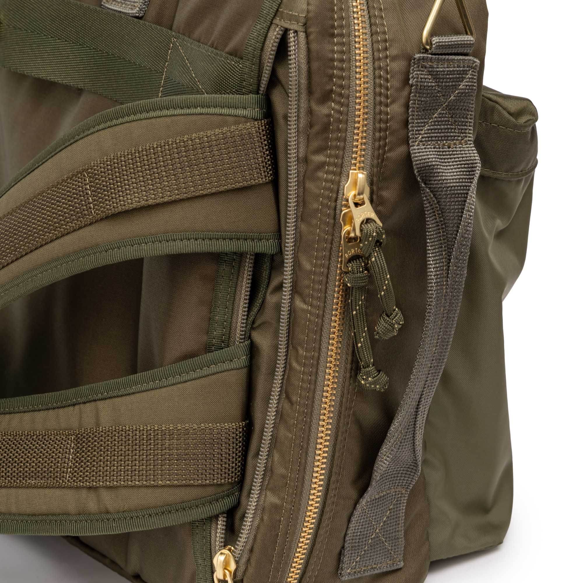 Porter Yoshida Force 3Way Briefcase Olive Drab - Image 6