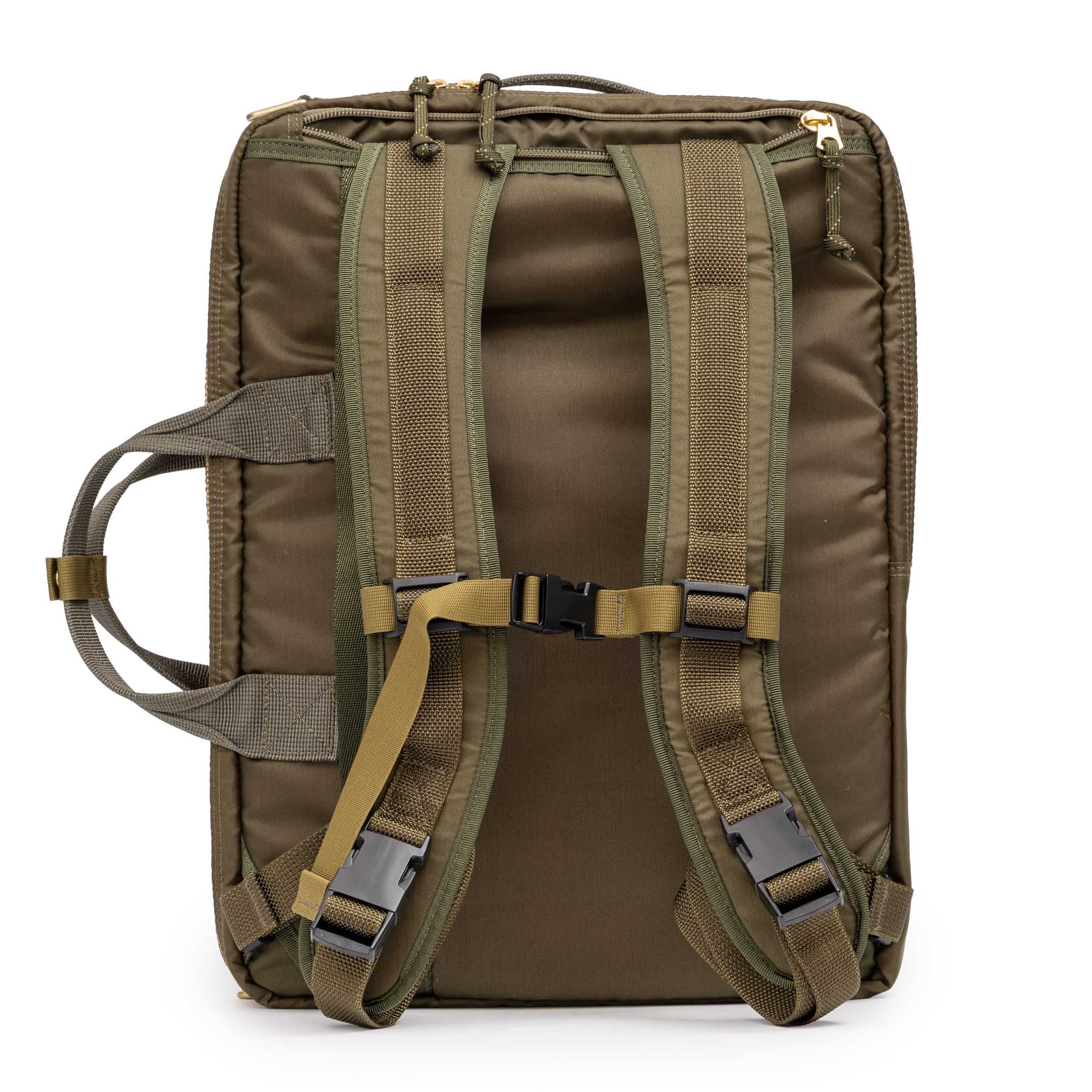Porter Yoshida Force 3Way Briefcase Olive Drab - Image 8