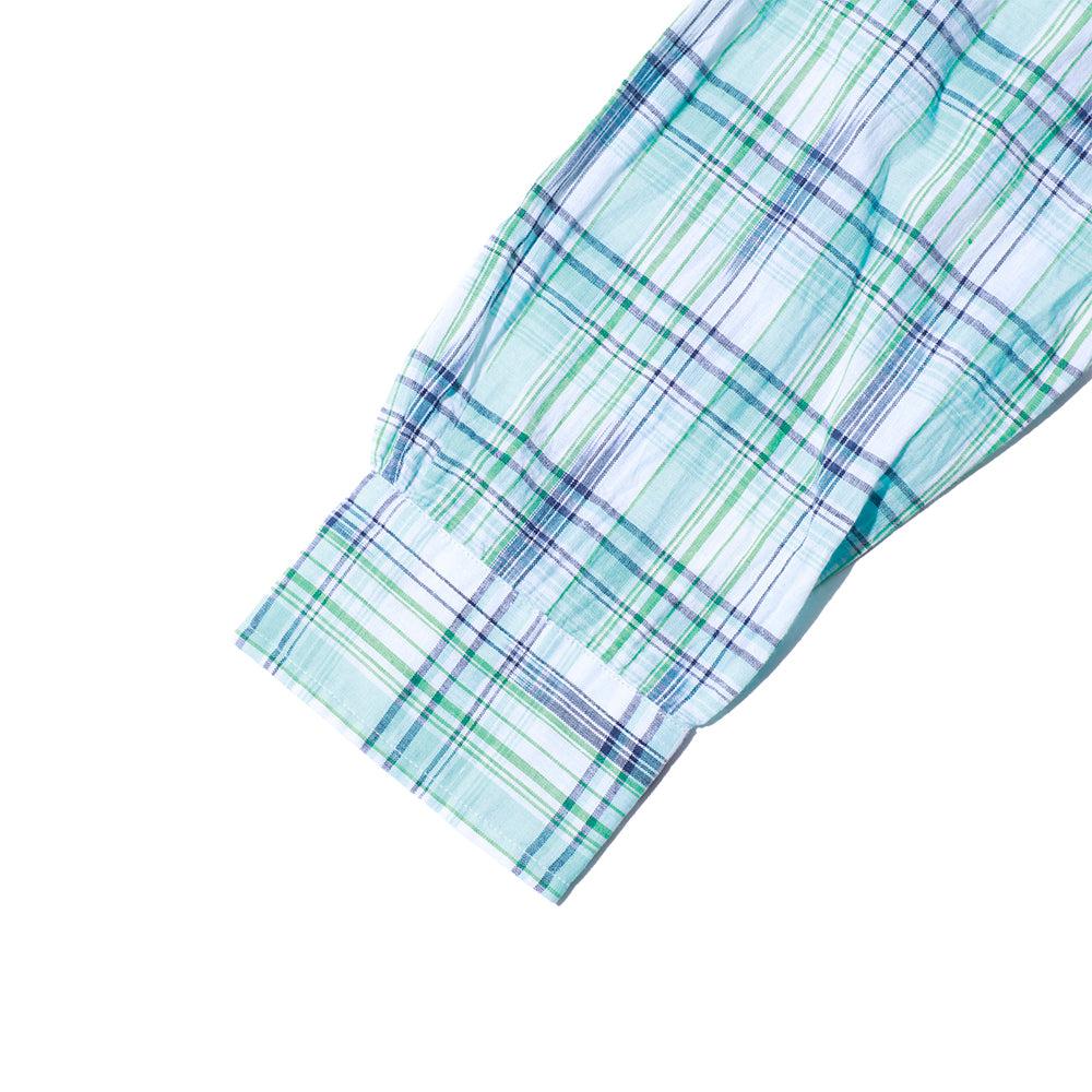Post Overalls BD2 IKAT Madras Shirt Peppermint - Image 4