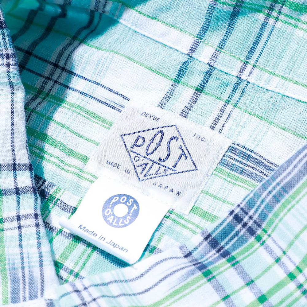 Post Overalls BD2 IKAT Madras Shirt Peppermint - Image 5