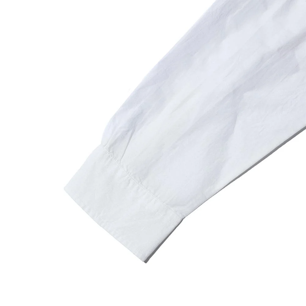 Post Overalls Neutra 3 Cotton/Linen Chambray Shirt White - Image 5