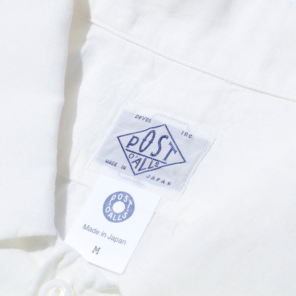 Post Overalls Neutra 3 Cotton/Linen Chambray Shirt White - Image 6