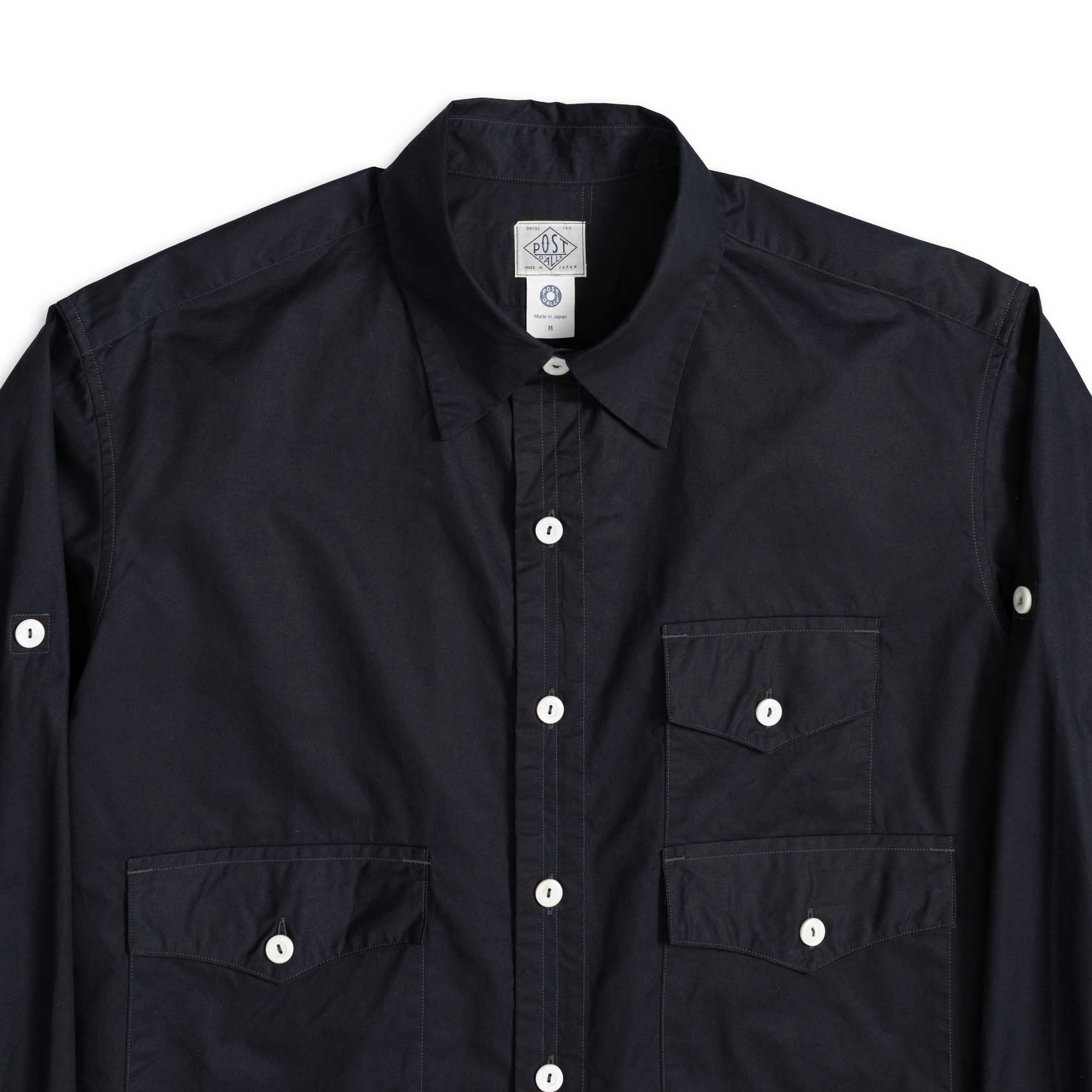 Post Overalls Town & Country Safari Shirt Navy - Image 4