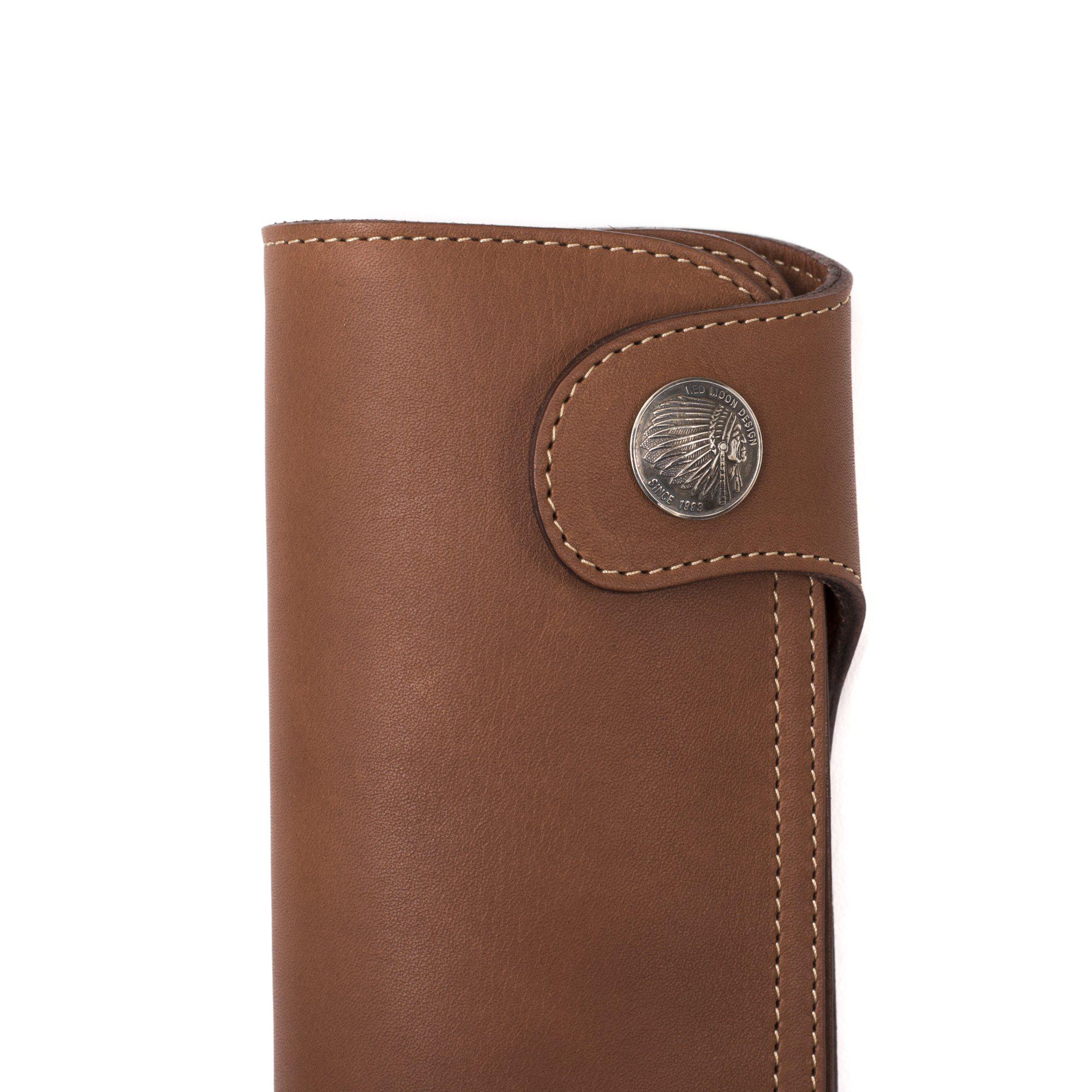 Red Moon Long Wallet Dark Tan - Image 3