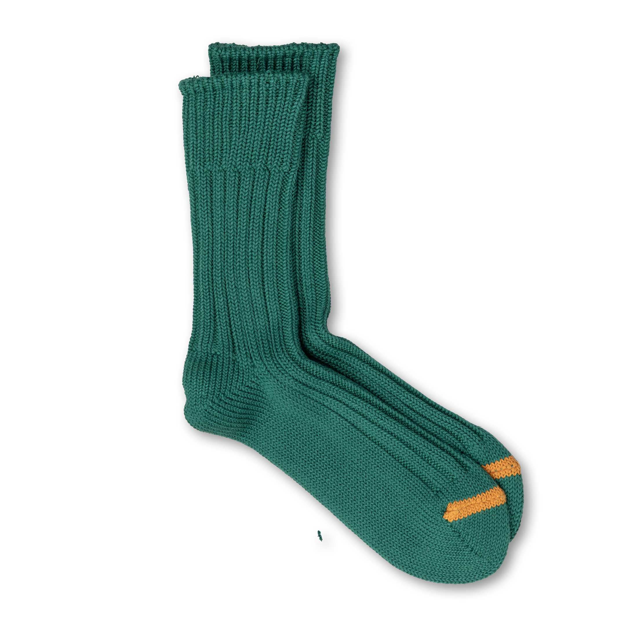 Rototo Chunky Ribbed Crew Sock Green