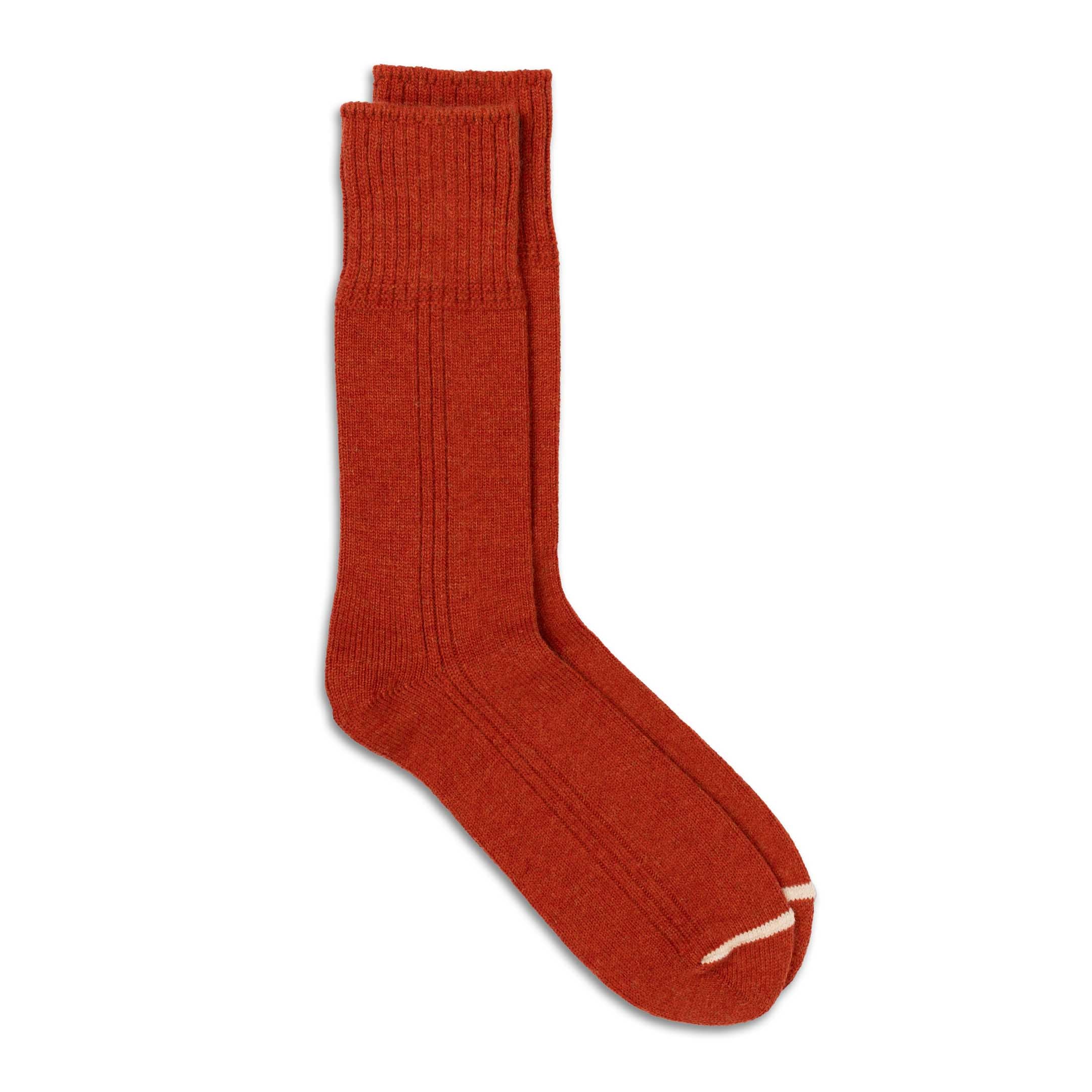 Rototo Merino Lambswool Sock Brick