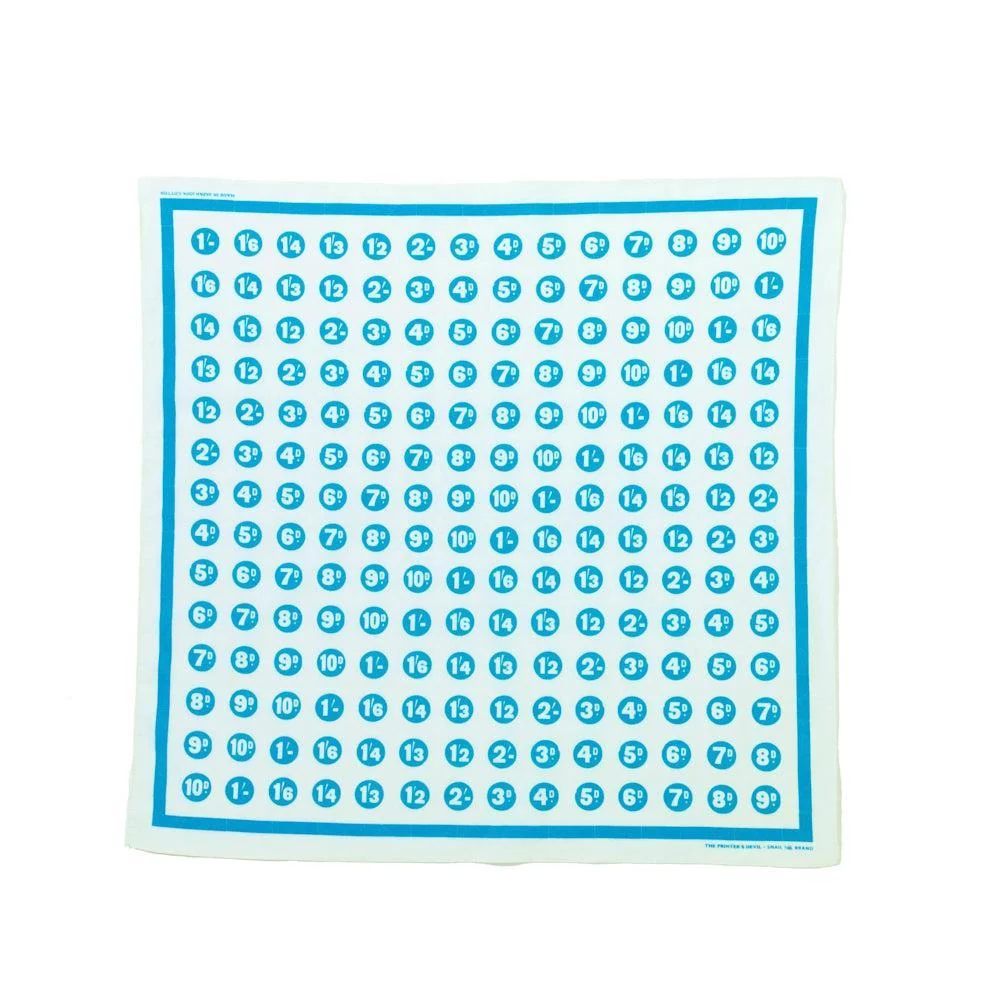 Snail Brand Bandana Coin - OFF WHITE & BLUE