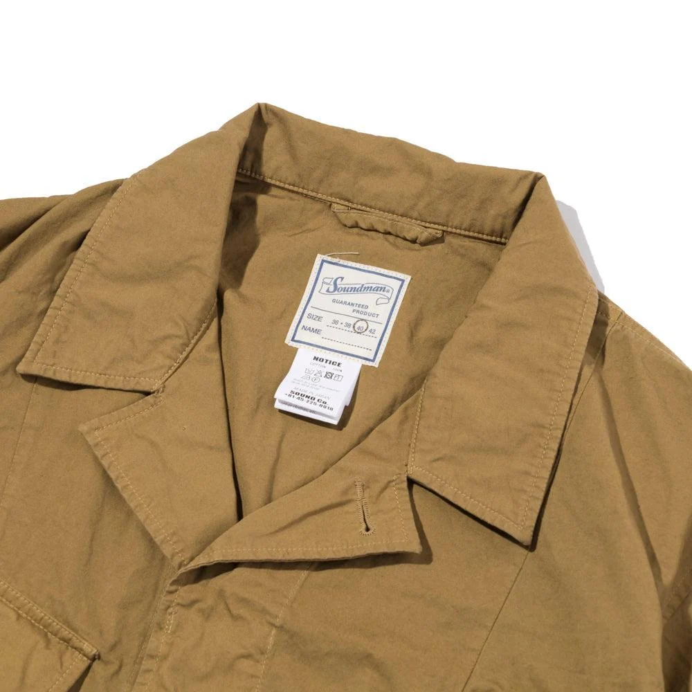 Soundman Albany Fatigue Jacket Khaki Beige - Image 3