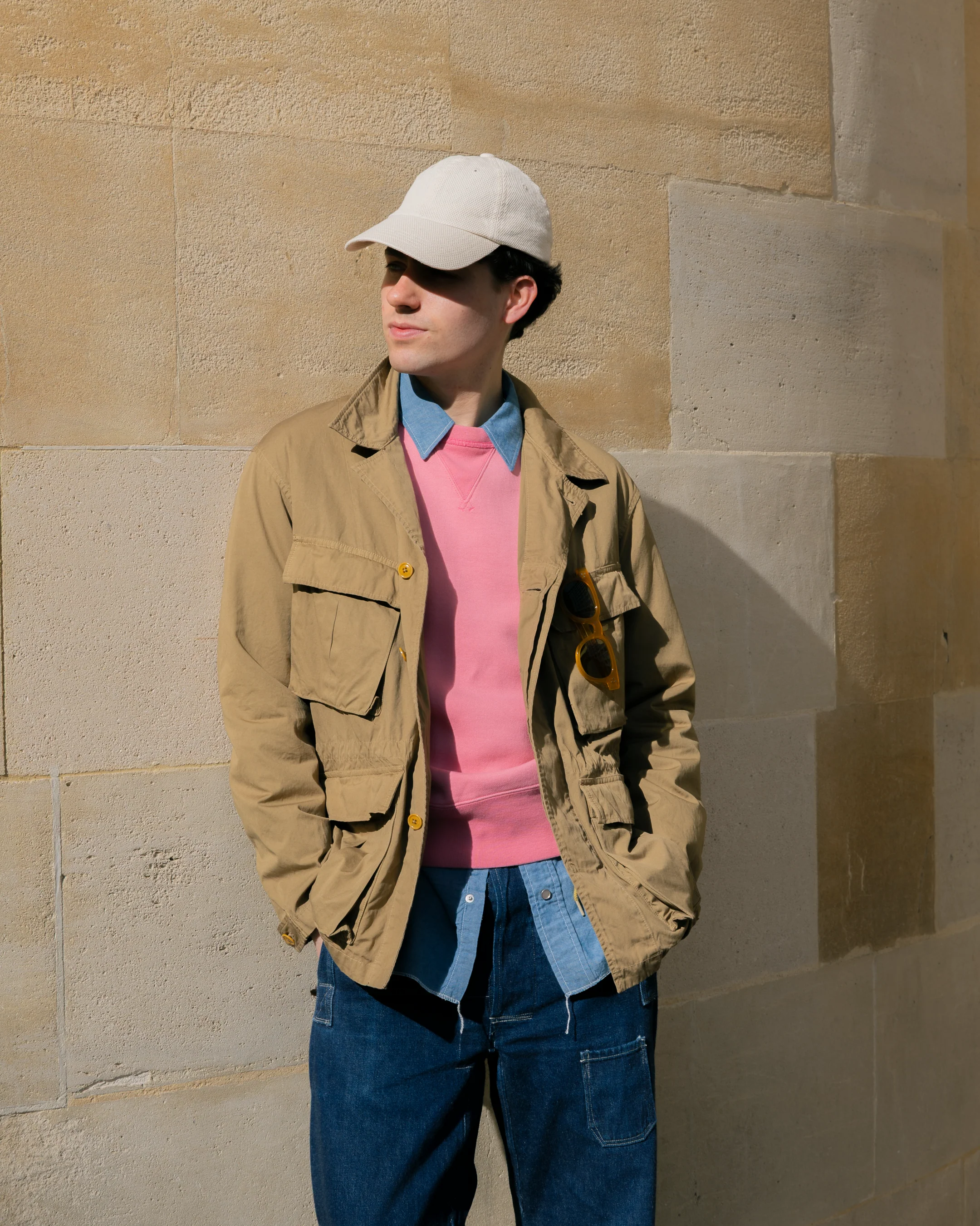 Soundman Albany Fatigue Jacket Khaki Beige - Image 9