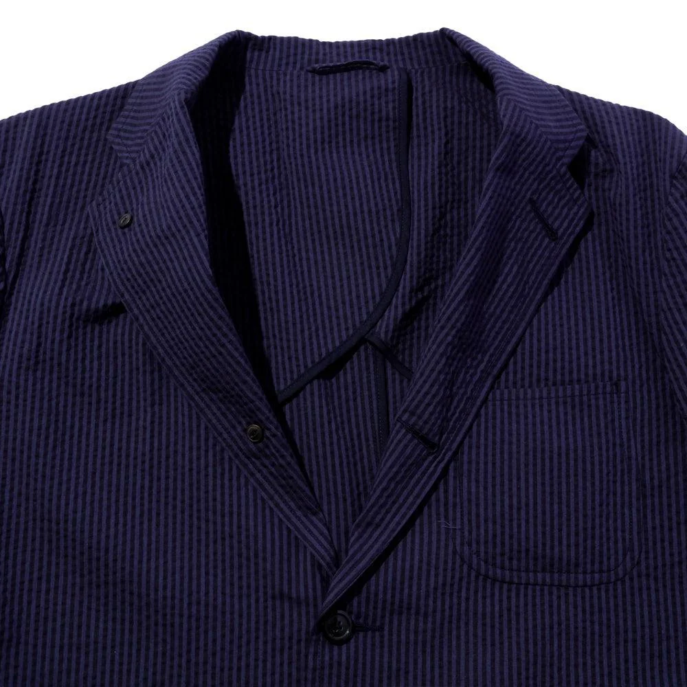 Soundman Grand Seersucker Jacket Blue x Navy - Image 3