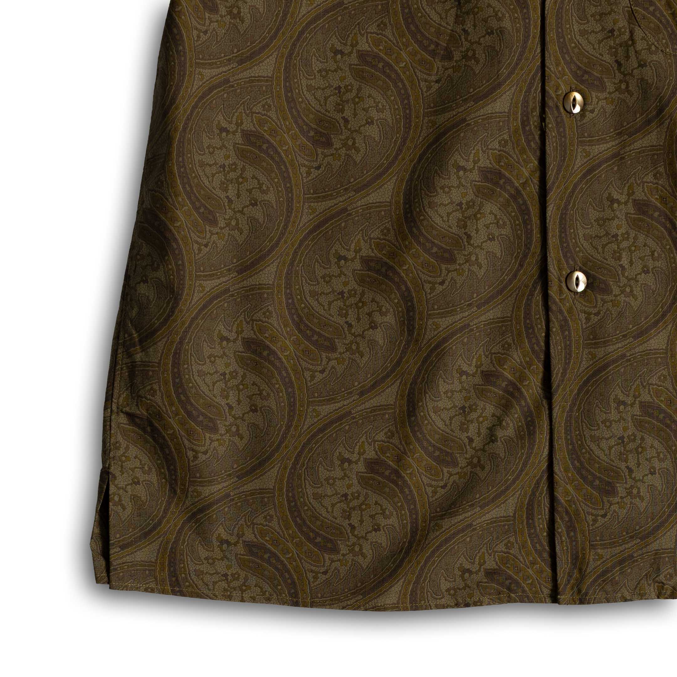 Soundman Shark Camp Collar Shirt Brown - Image 5