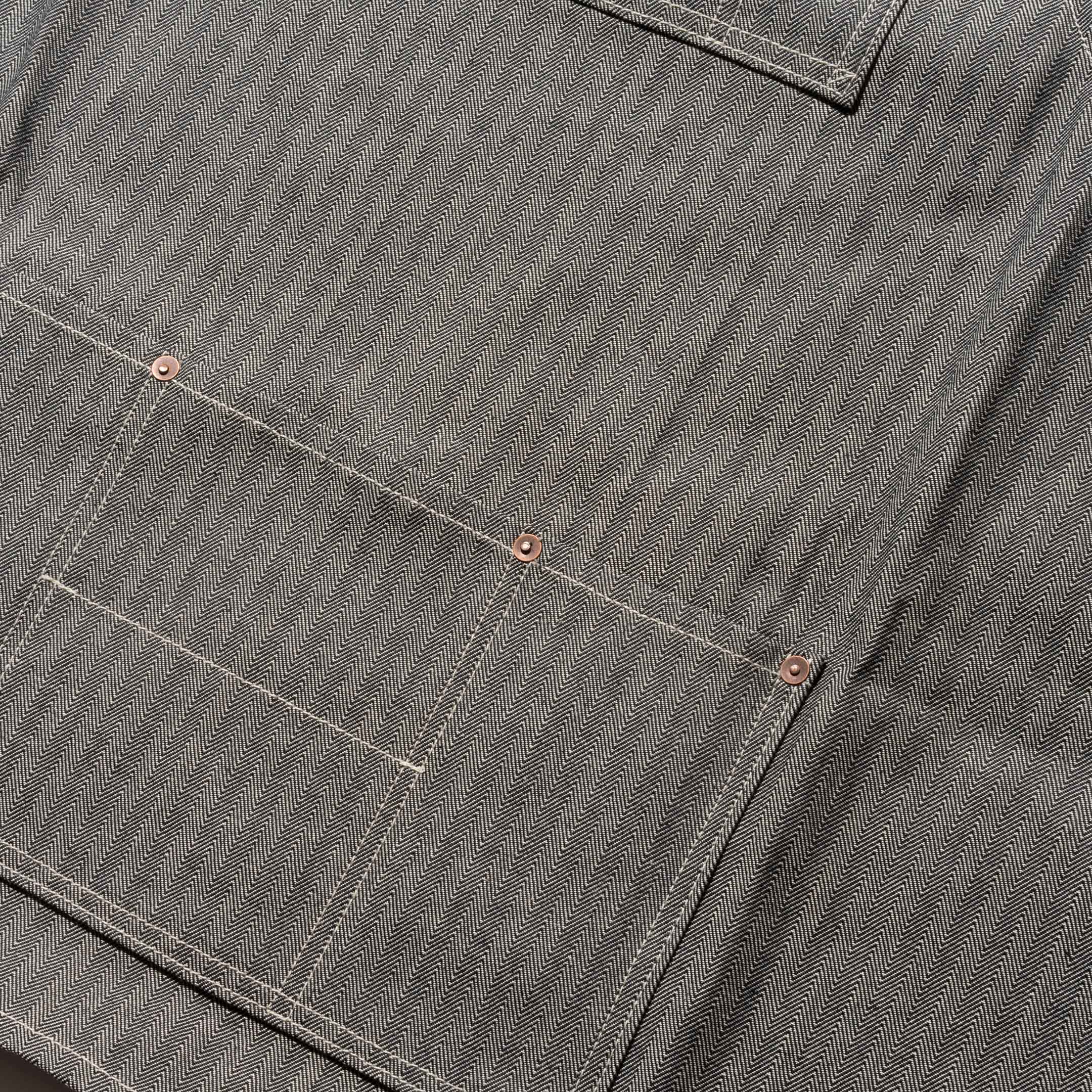 Stronghold DM057 Short Bib Apron 12.5oz Herringbone Selvage Denim - Image 4