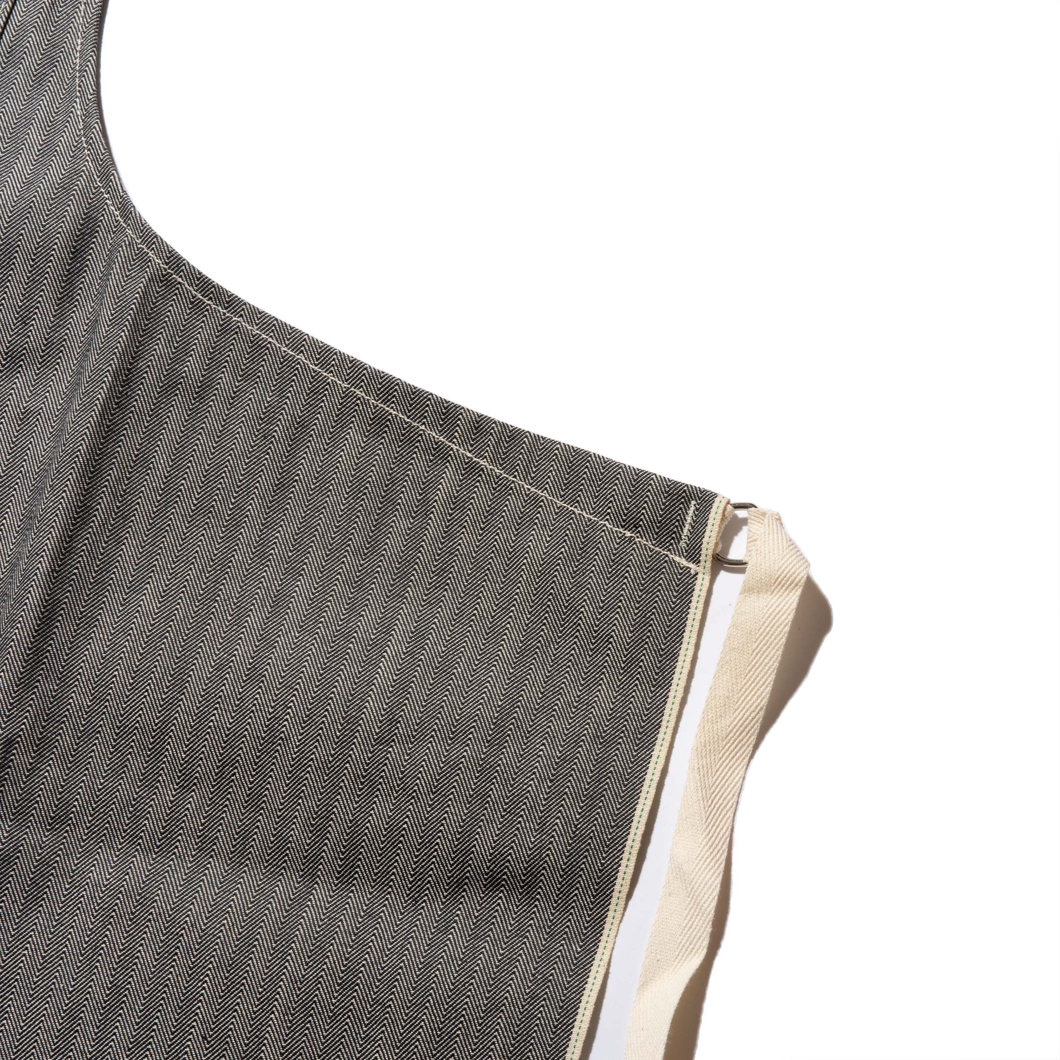 Stronghold DM057 Short Bib Apron 12.5oz Herringbone Selvage Denim - Image 5