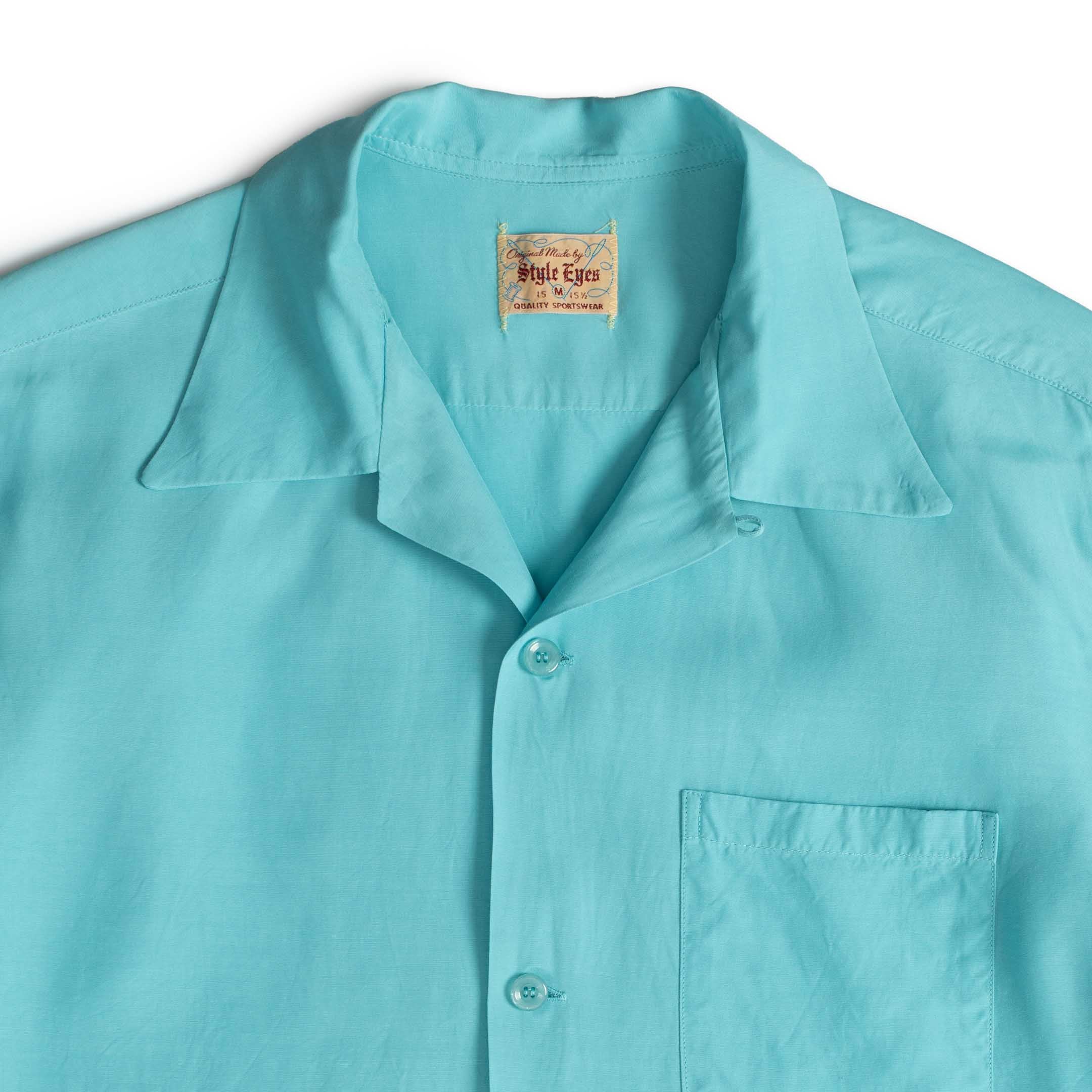 Style Eyes by Toyo Enterprise Plain Bowling S/S Shirt L Blue - Image 3