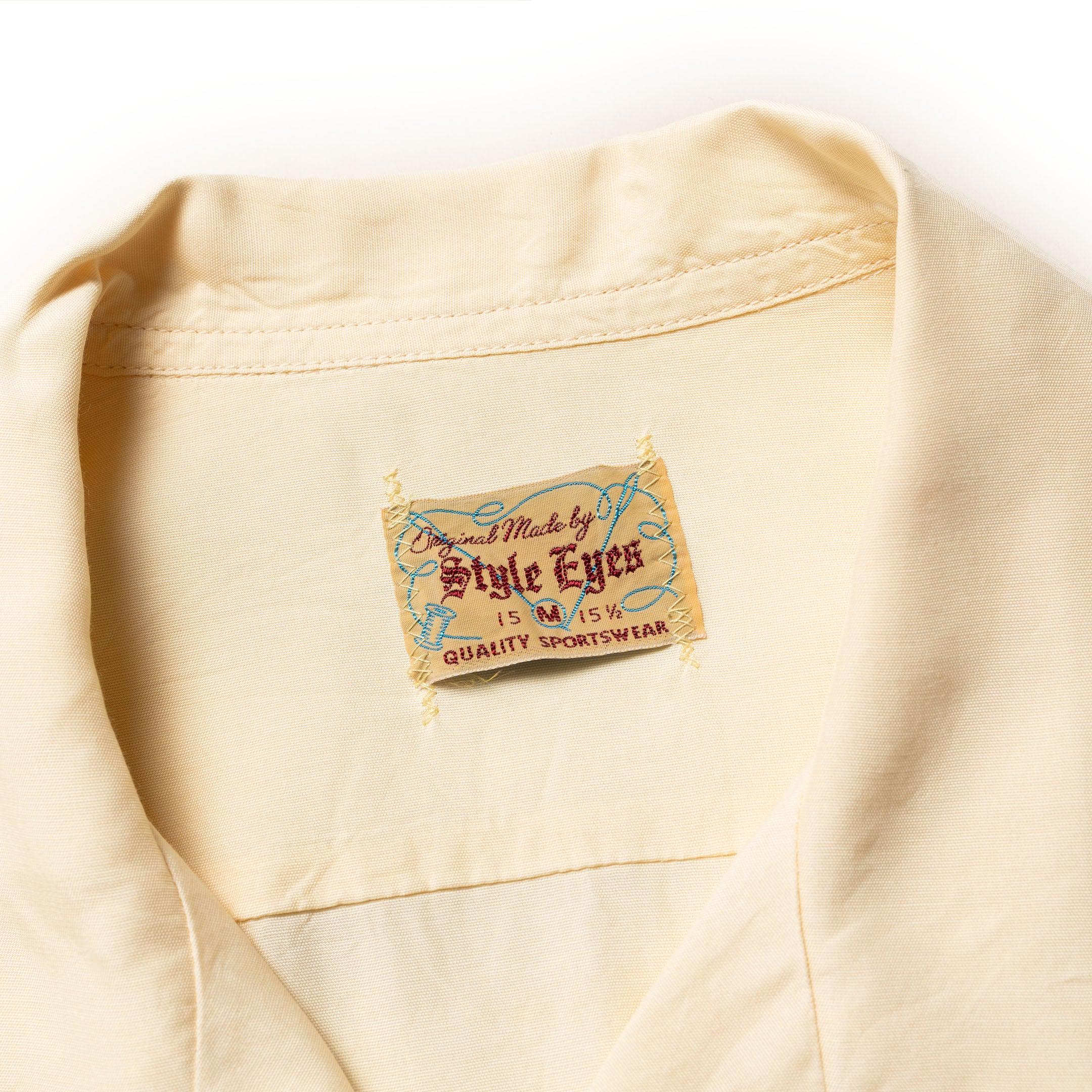 Style Eyes by Toyo Enterprise Plain Rayon Bowling Shirt Off White - Image 3