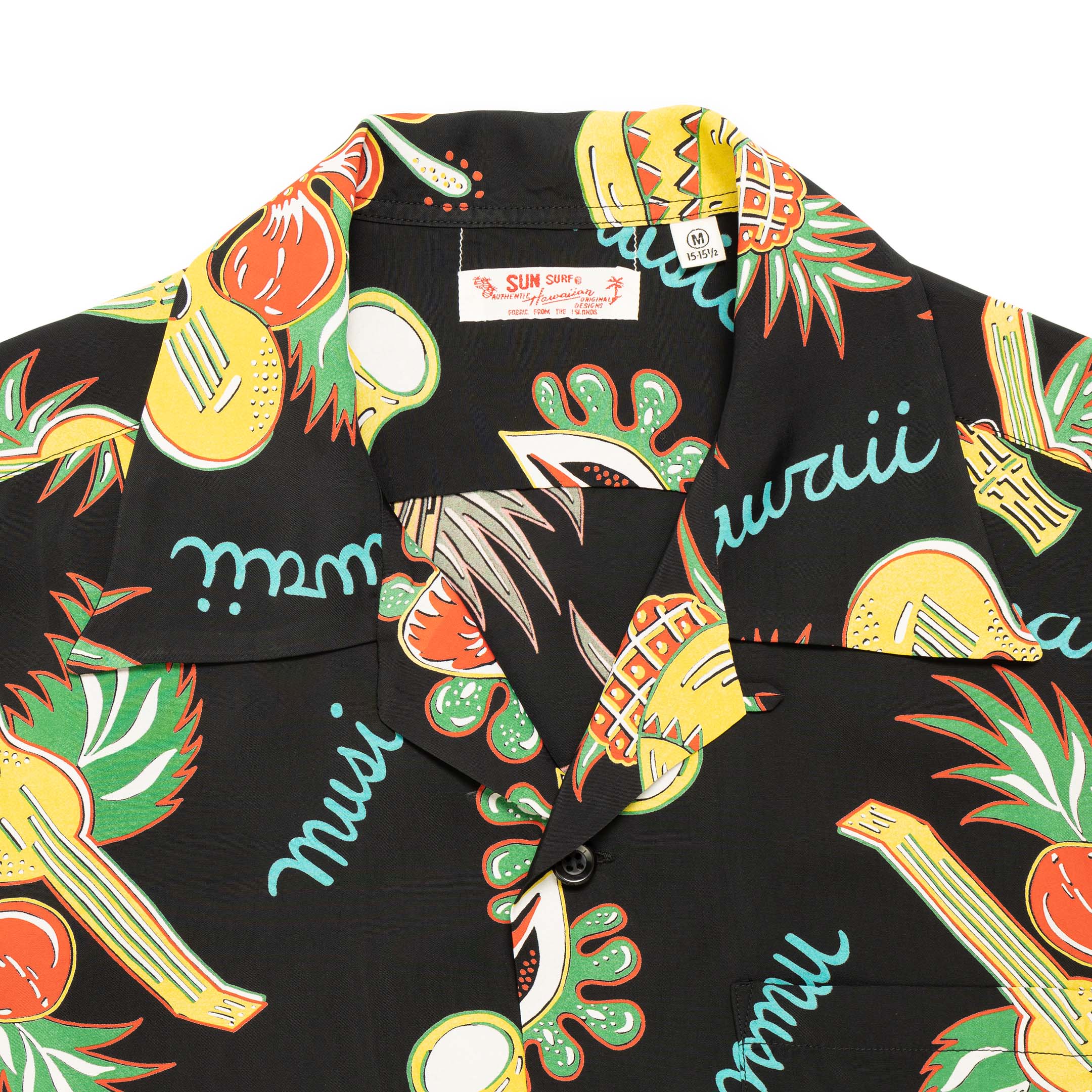 Sun Surf Hawaii Musical Hawaiian Shirt Black - Image 3