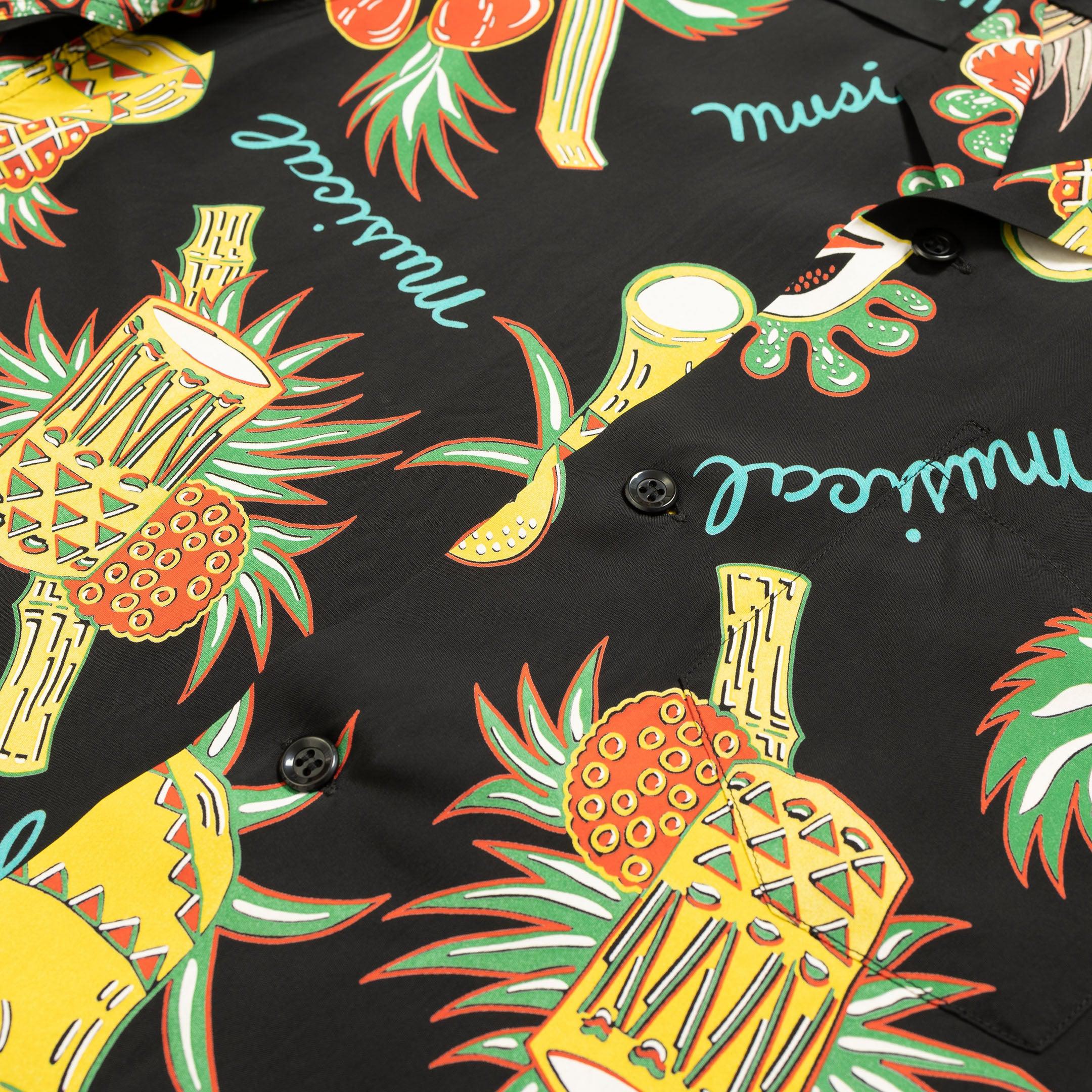 Sun Surf Hawaii Musical Hawaiian Shirt Black - Image 5