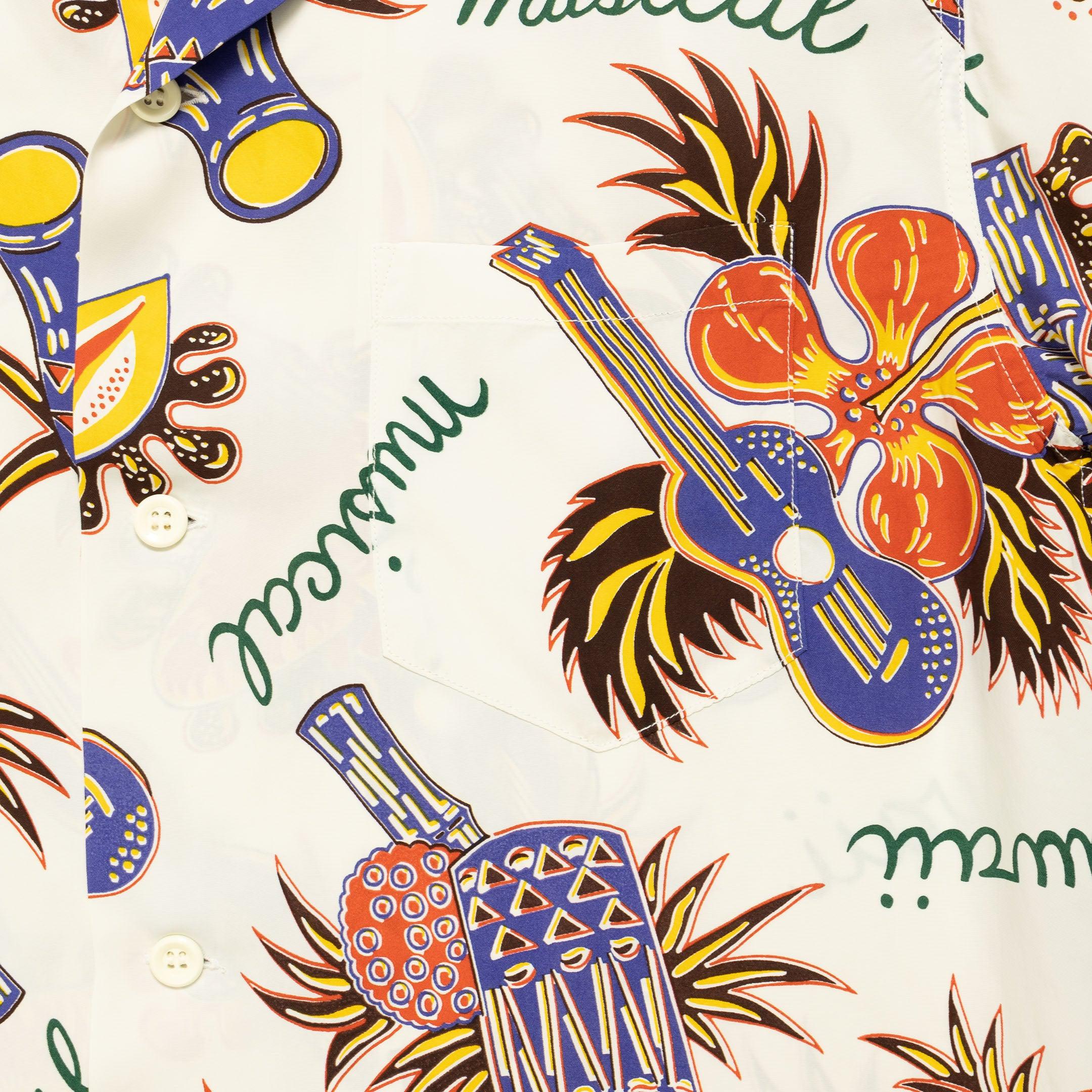 Sun Surf Hawaii Musical Hawaiian Shirt White - Image 4