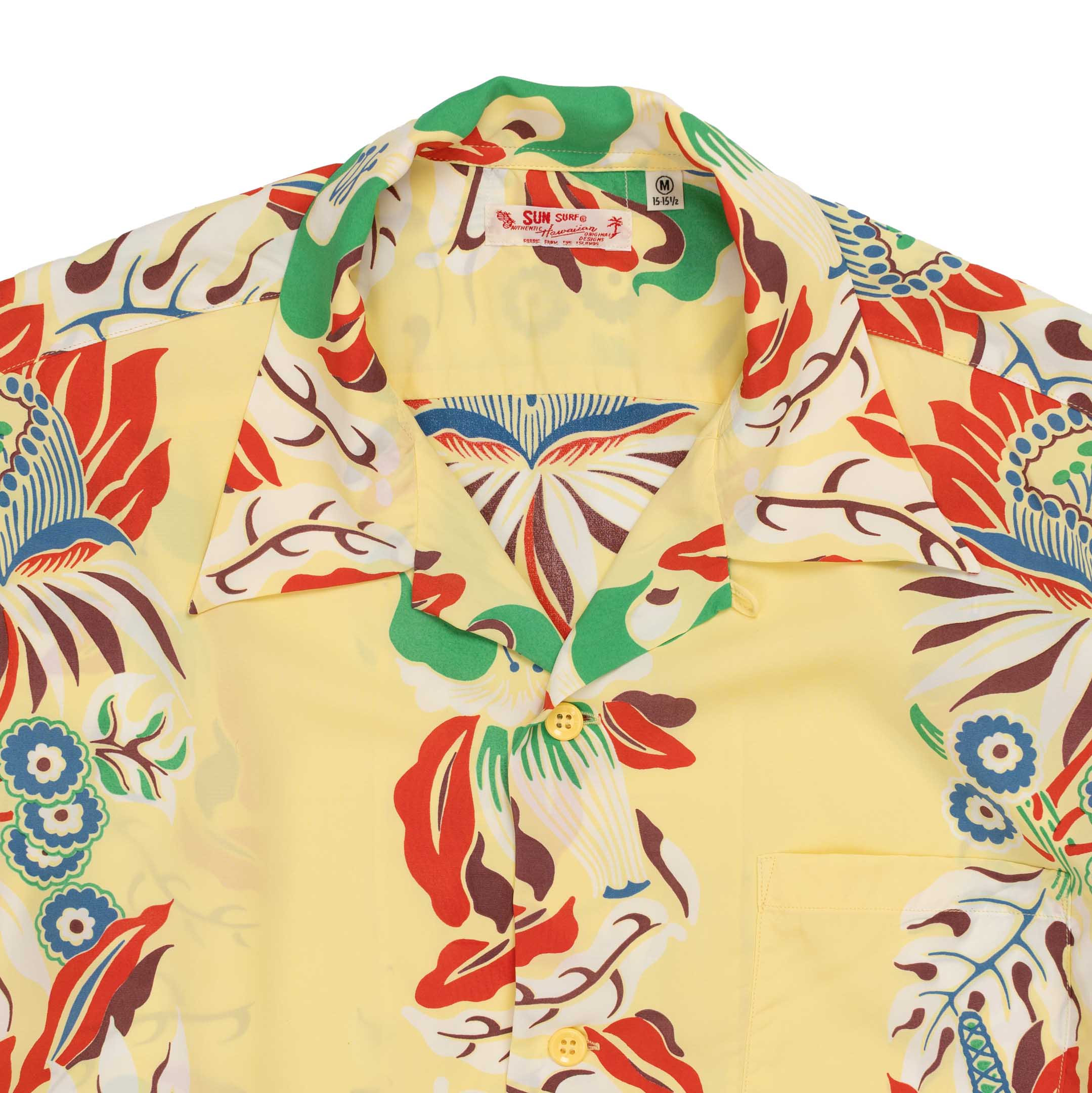 Sun Surf Paradise Flower Hawaiian Shirt Yellow - Image 3