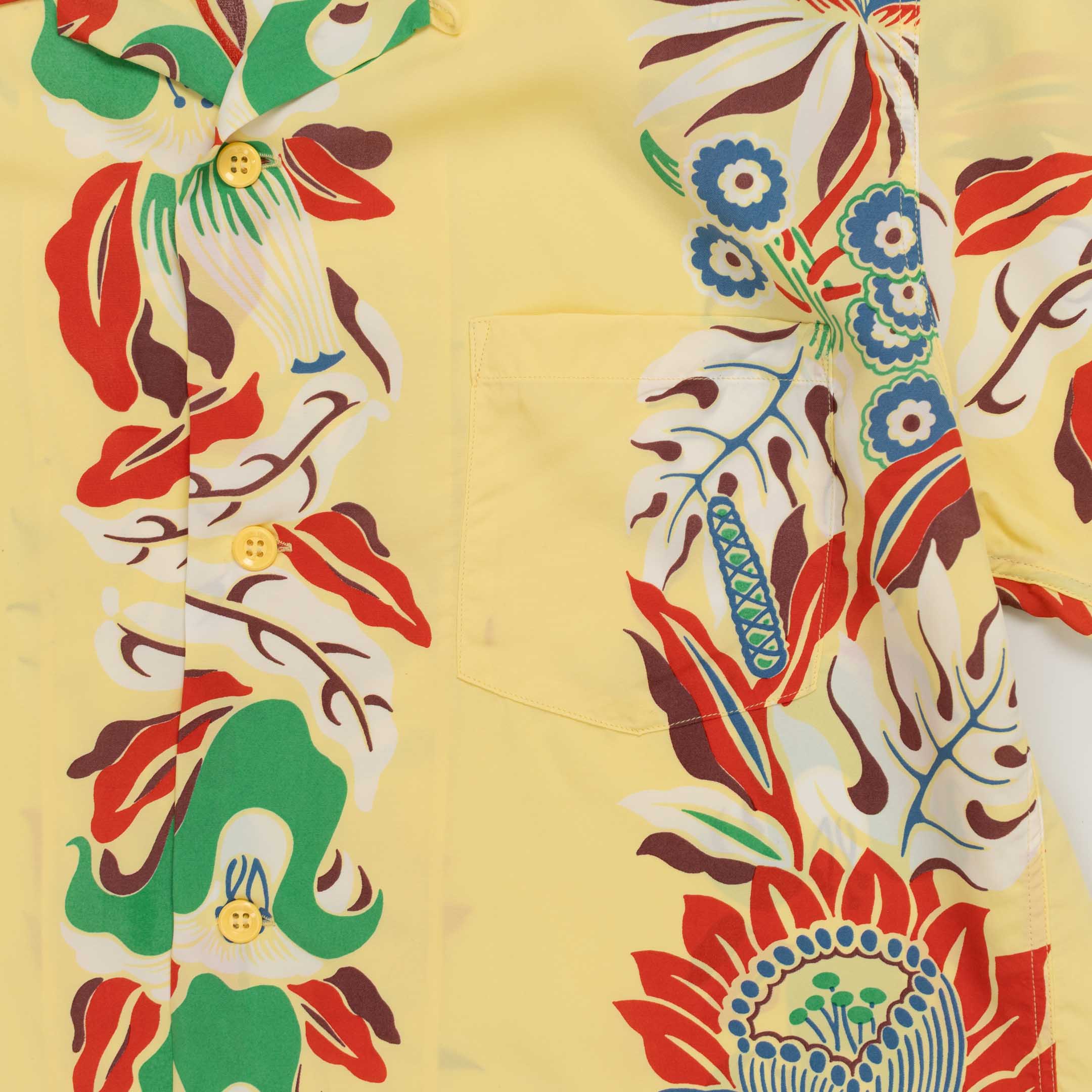 Sun Surf Paradise Flower Hawaiian Shirt Yellow - Image 4