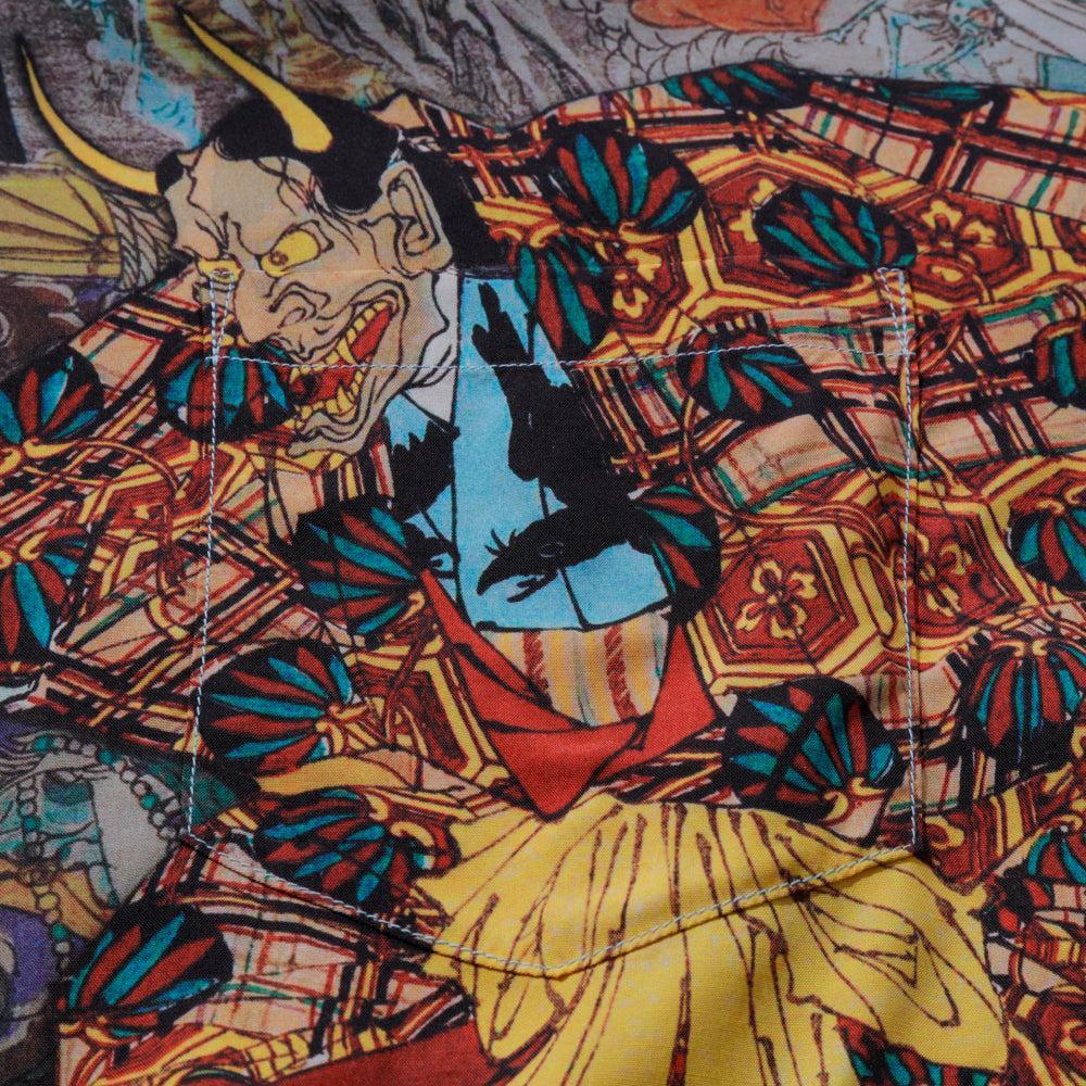 Sun Surf × Yoshitoshi Tsukioka Special Edition Hawaiian Shirt 'Murasaki Inaka Genji' - Image 5