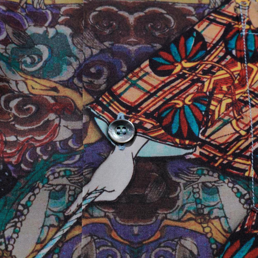 Sun Surf × Yoshitoshi Tsukioka Special Edition Hawaiian Shirt 'Murasaki Inaka Genji' - Image 6