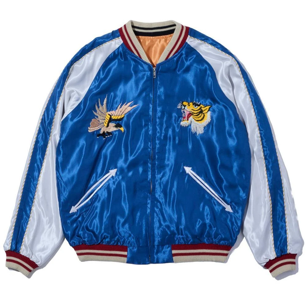Tailor Toyo Mid 1950s Style Souvenir Jacket Tiger Head x Japan Map