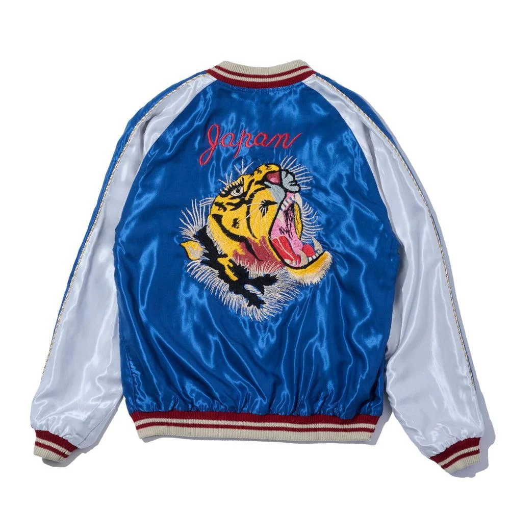 Tailor Toyo Mid 1950s Style Souvenir Jacket Tiger Head x Japan Map - Image 2