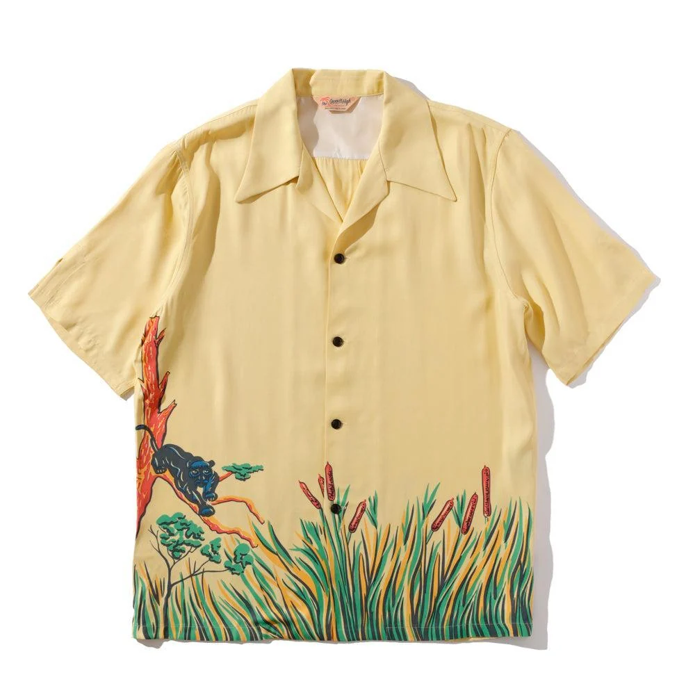The Groovin High 1940's Beach Shirt Yellow