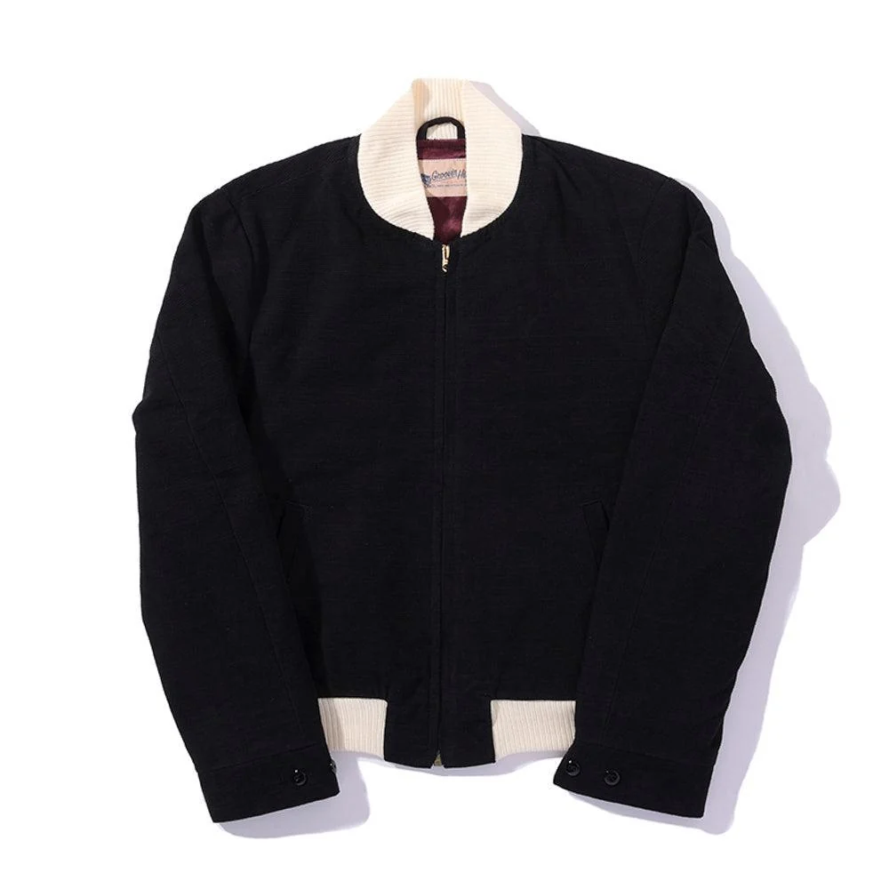 The Groovin High 1950's Corduroy Blouson Black