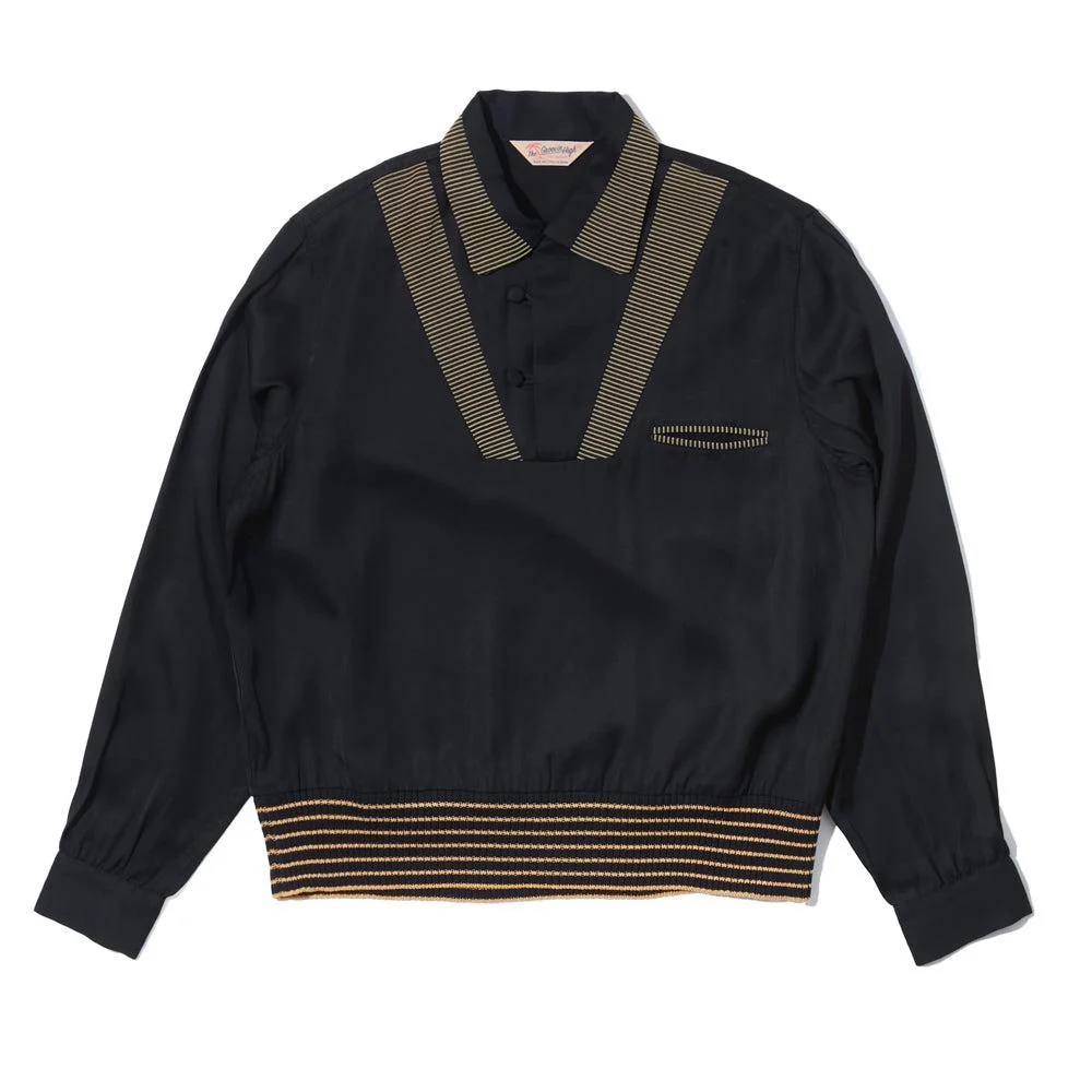 The Groovin High 1950's Pullover Shirt Black