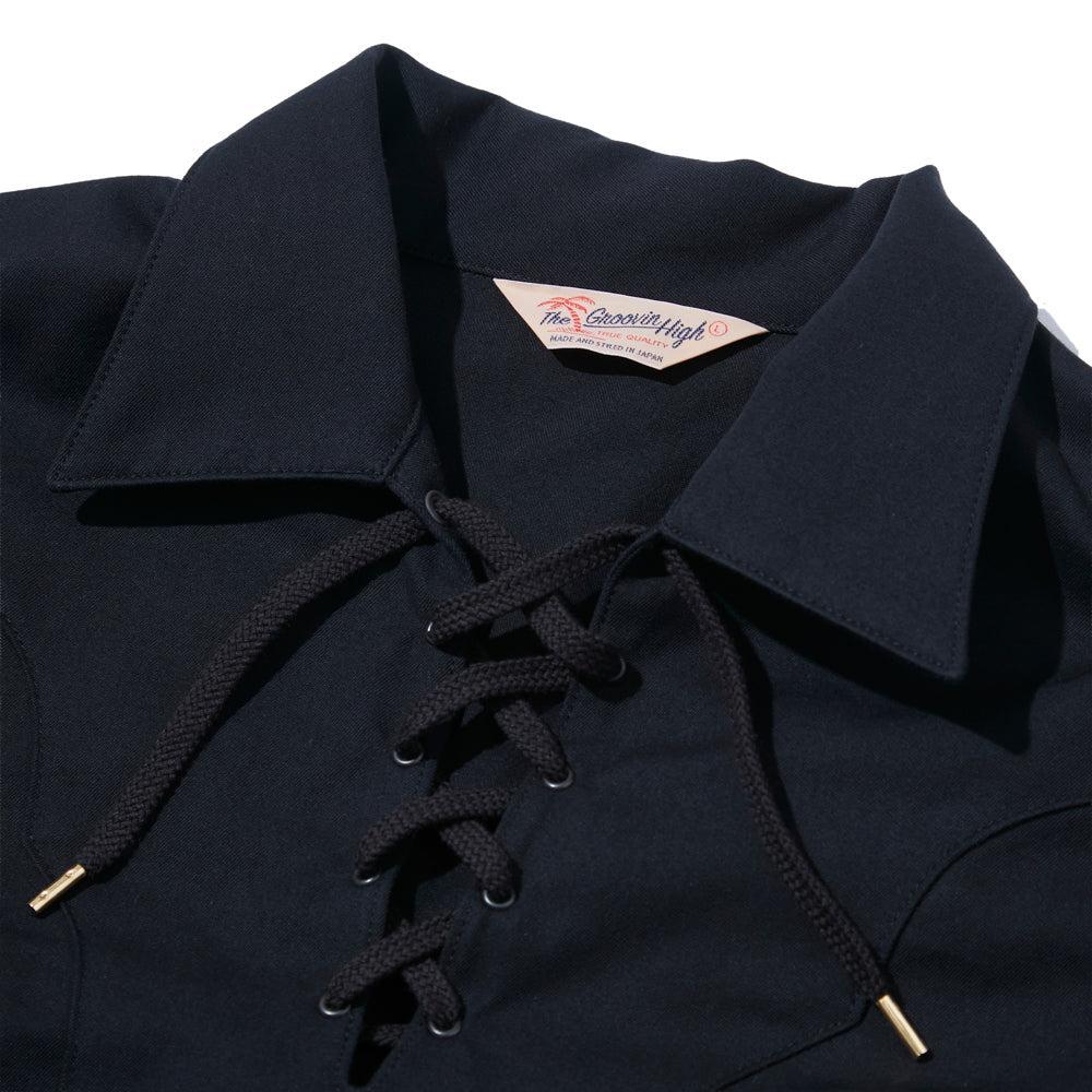 The Groovin High 1950's Pullover Western Shirt Black - Image 3