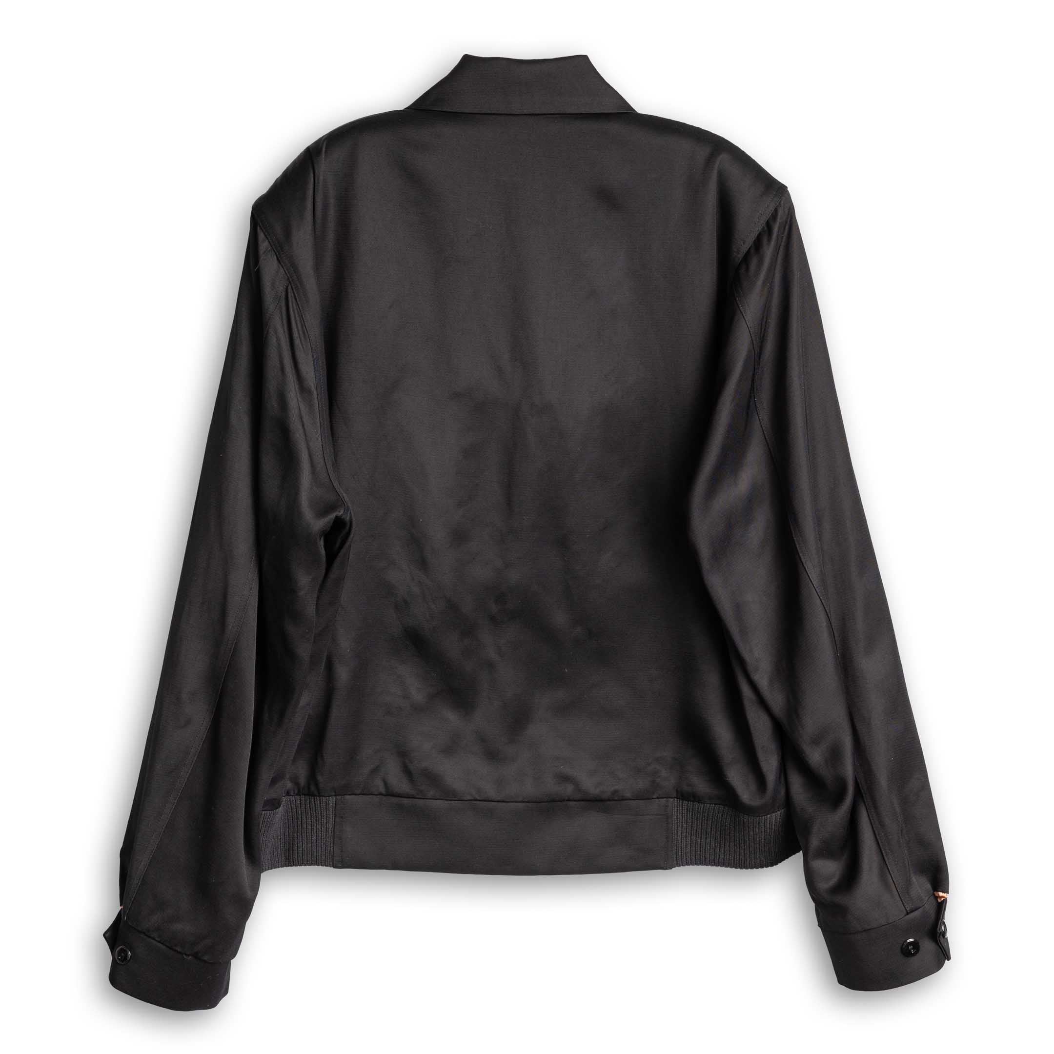 The Groovin High 1950s Rayon Drizzler Jacket Black - Image 2