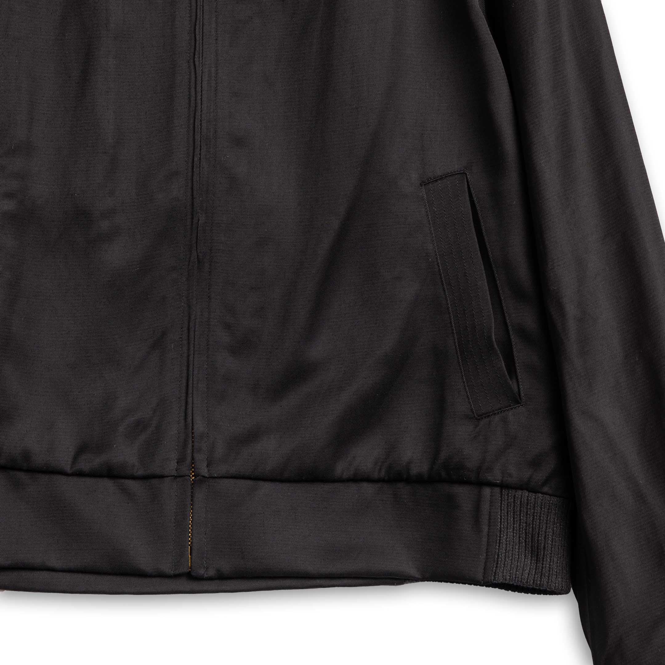 The Groovin High 1950s Rayon Drizzler Jacket Black - Image 4