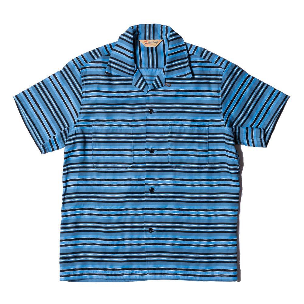 The Groovin High Striped Rayon Shirt S/S Blue