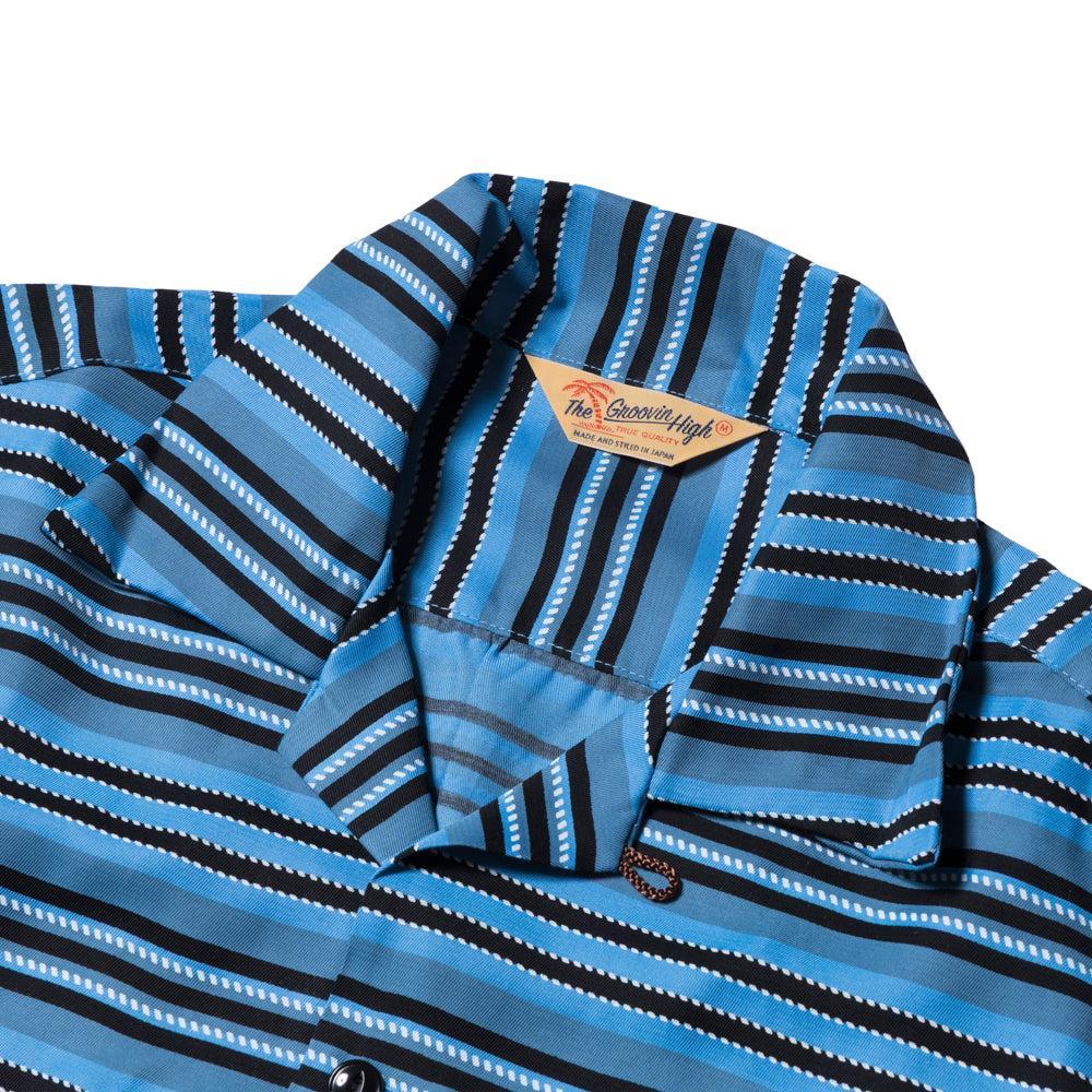 The Groovin High Striped Rayon Shirt S/S Blue - Image 2