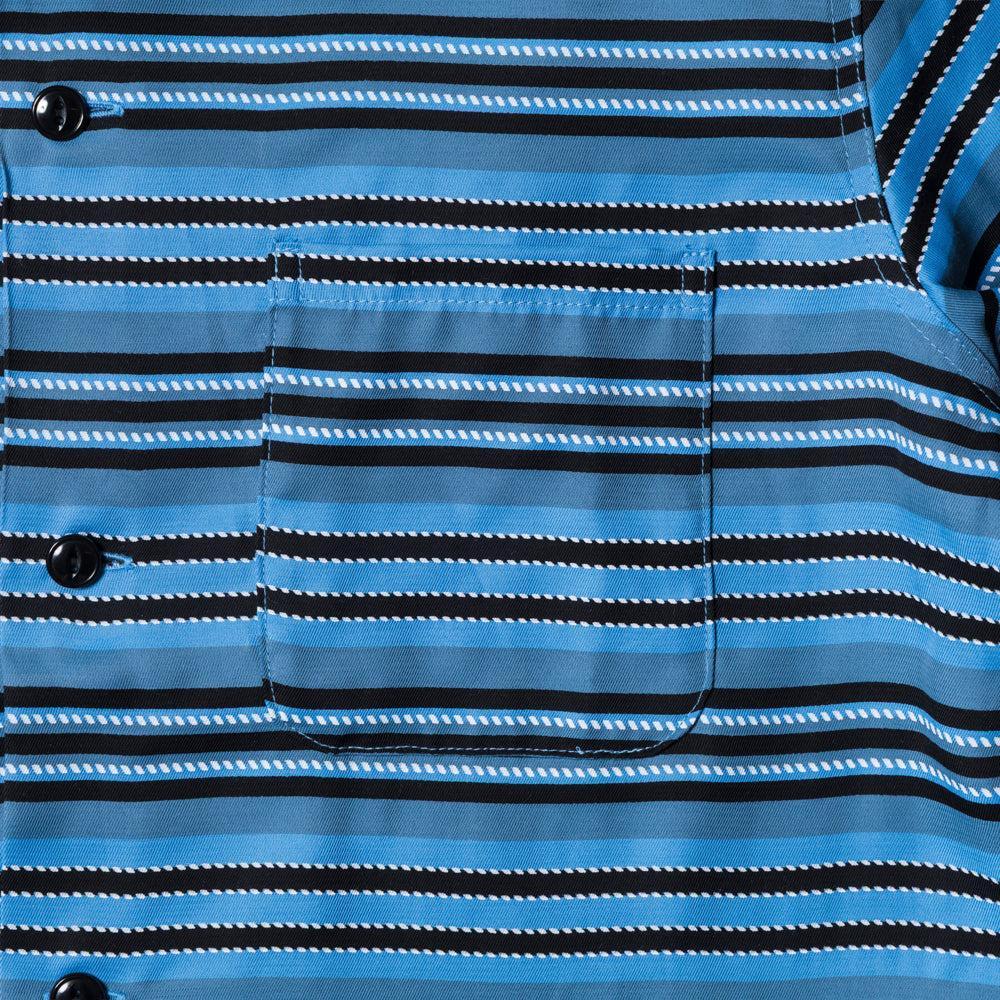 The Groovin High Striped Rayon Shirt S/S Blue - Image 3