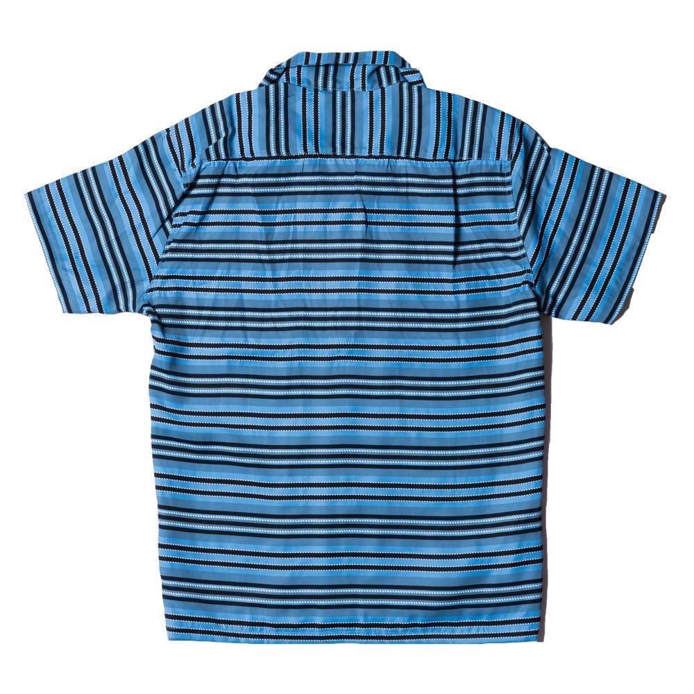 The Groovin High Striped Rayon Shirt S/S Blue - Image 4
